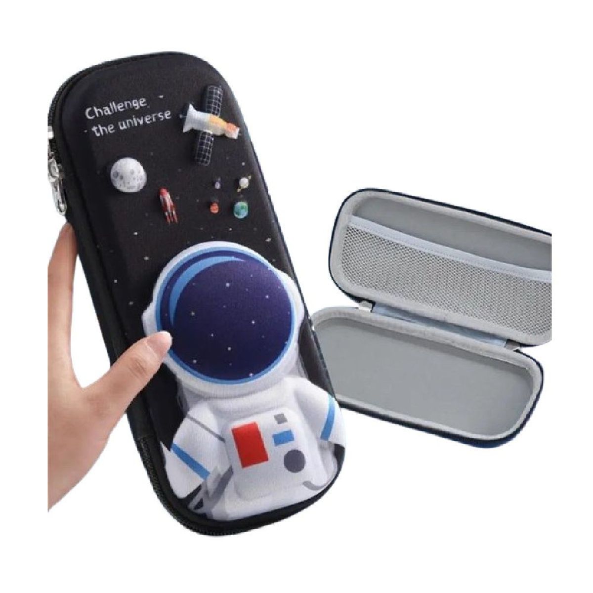 GENERICO - Cartuchera Escolar Modelo 3D color Azul