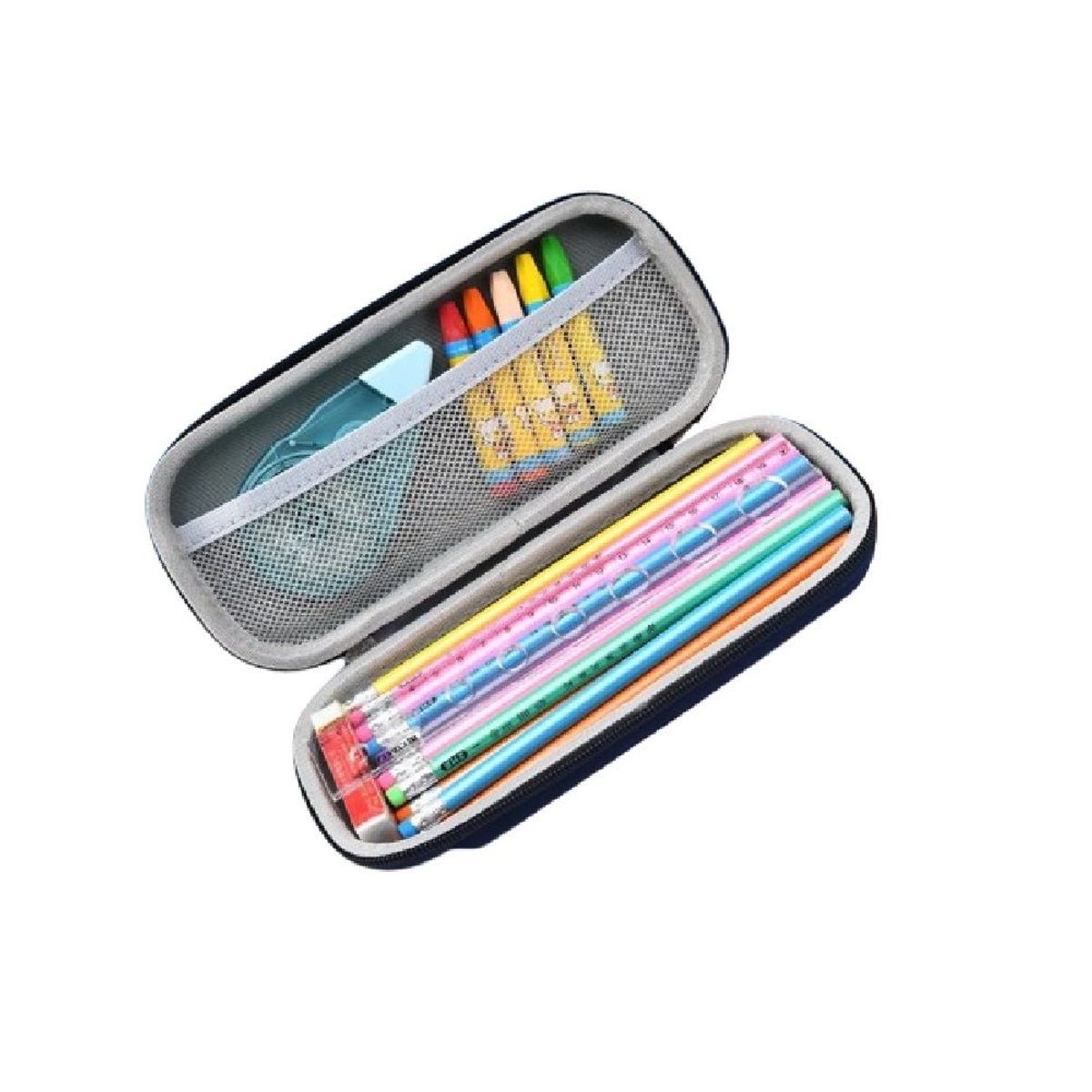 GENERICO - Cartuchera Escolar Modelo 3D color Azul