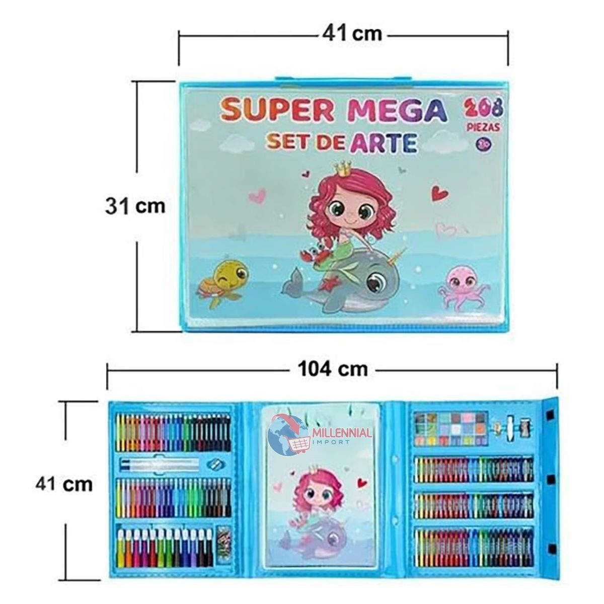 GENERICO - Set de Arte 208 Piezas Dibujo Creativo para Niña