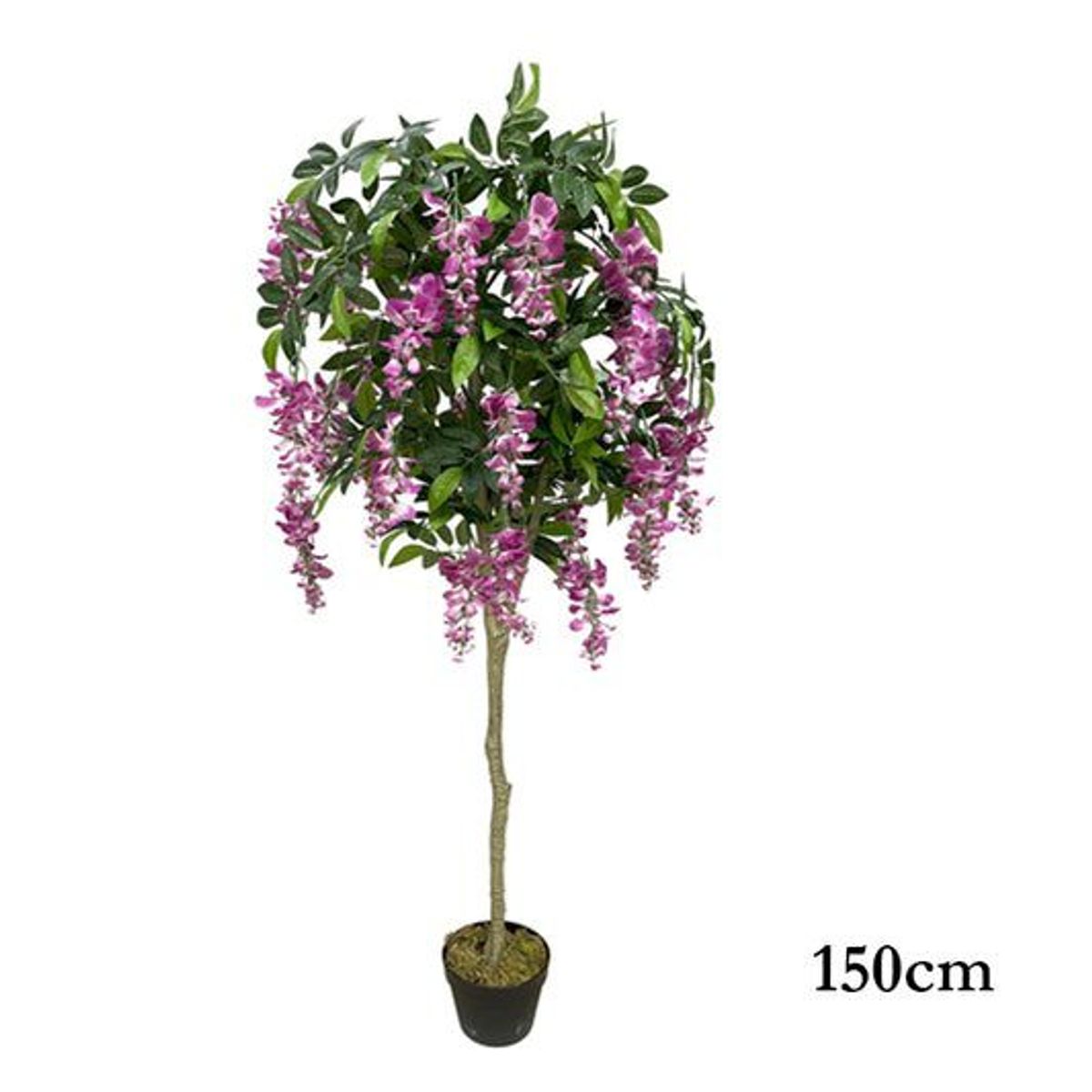 GENERICO - Planta artificial con flores moradas 1.50 m.