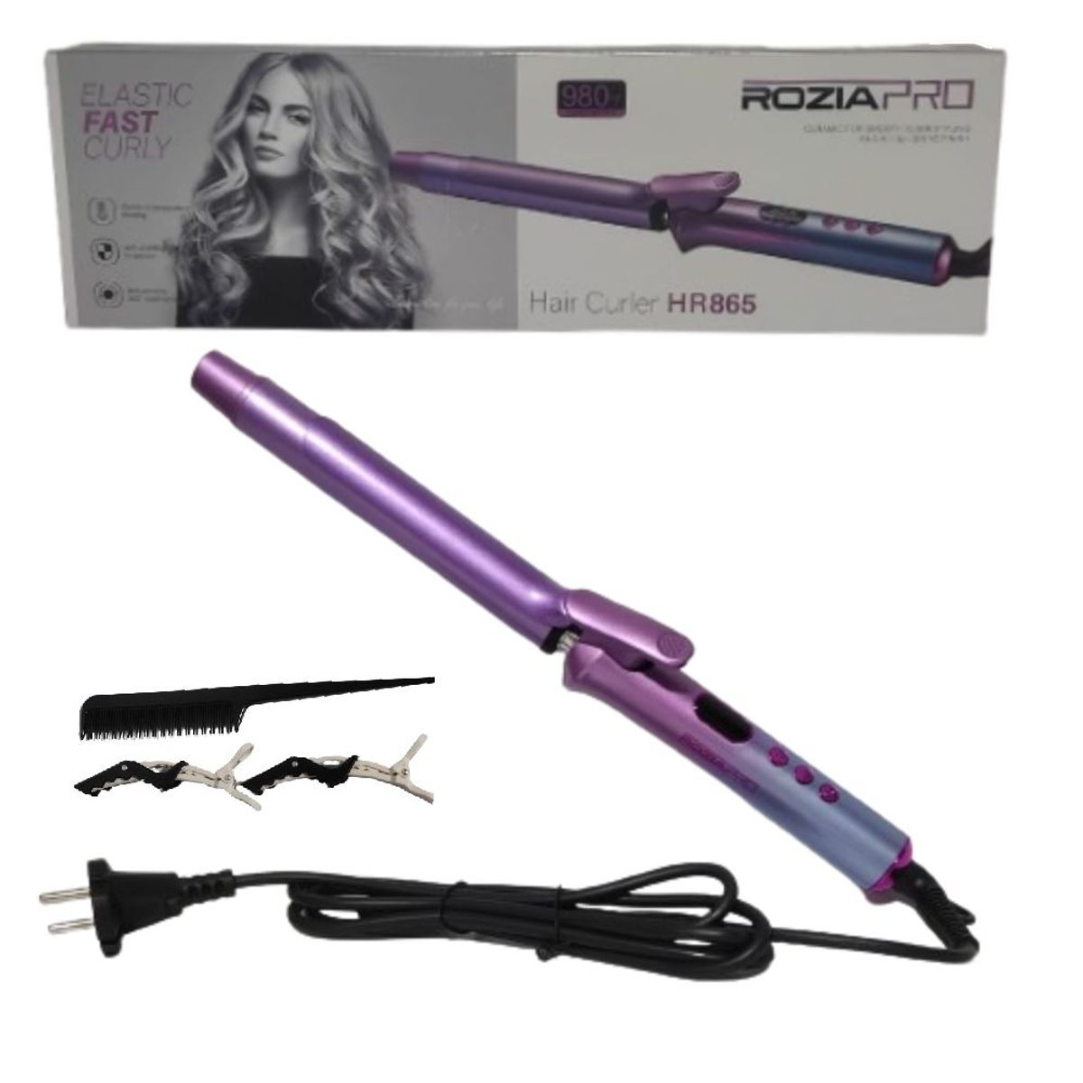 GENERICO - Rizador Profesional Ondulador para el Cabello Marca Rozia 1 Barril