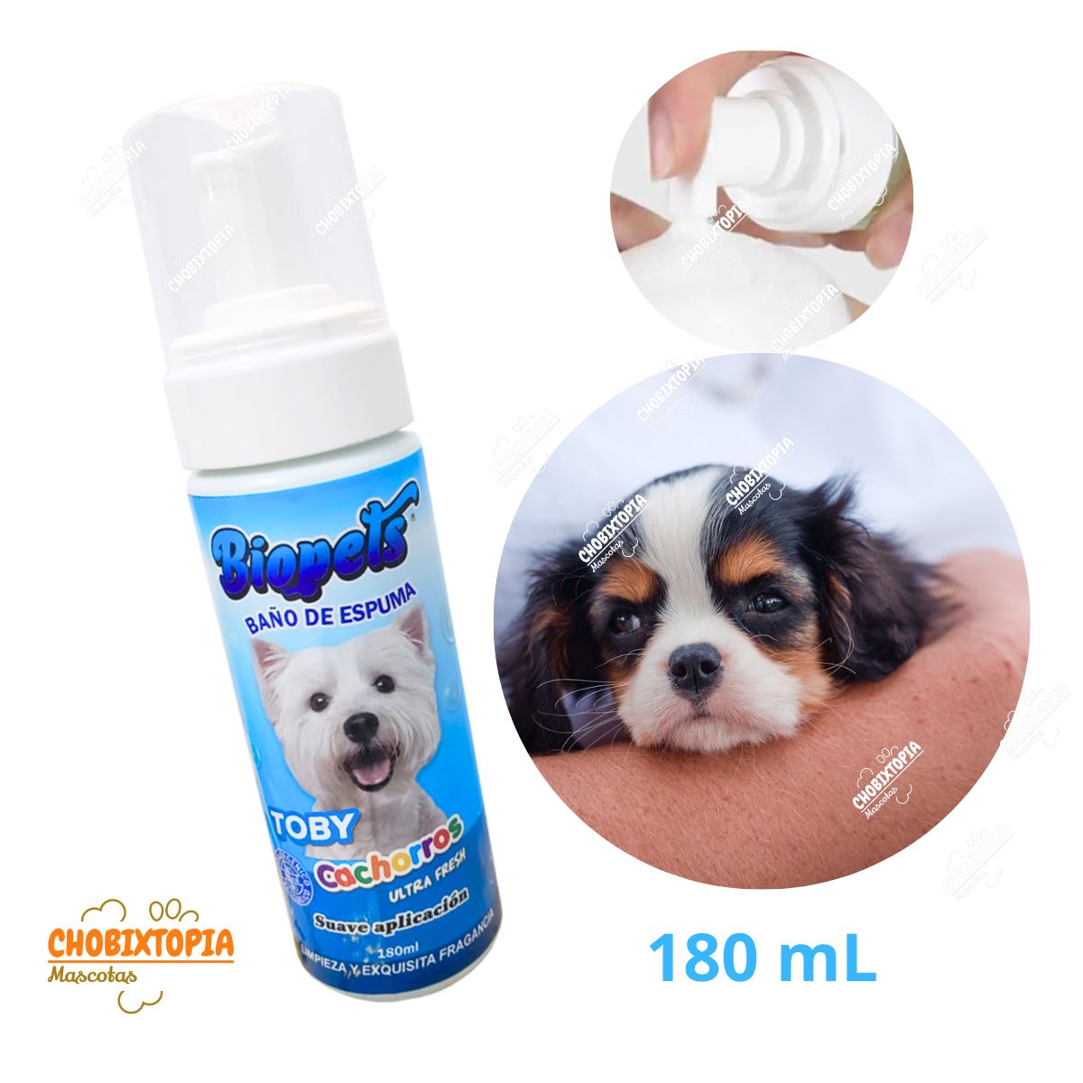 GENERICO - ESPUMA BAÑO EN SECO MASCOTA CACHORRO x 180 mL