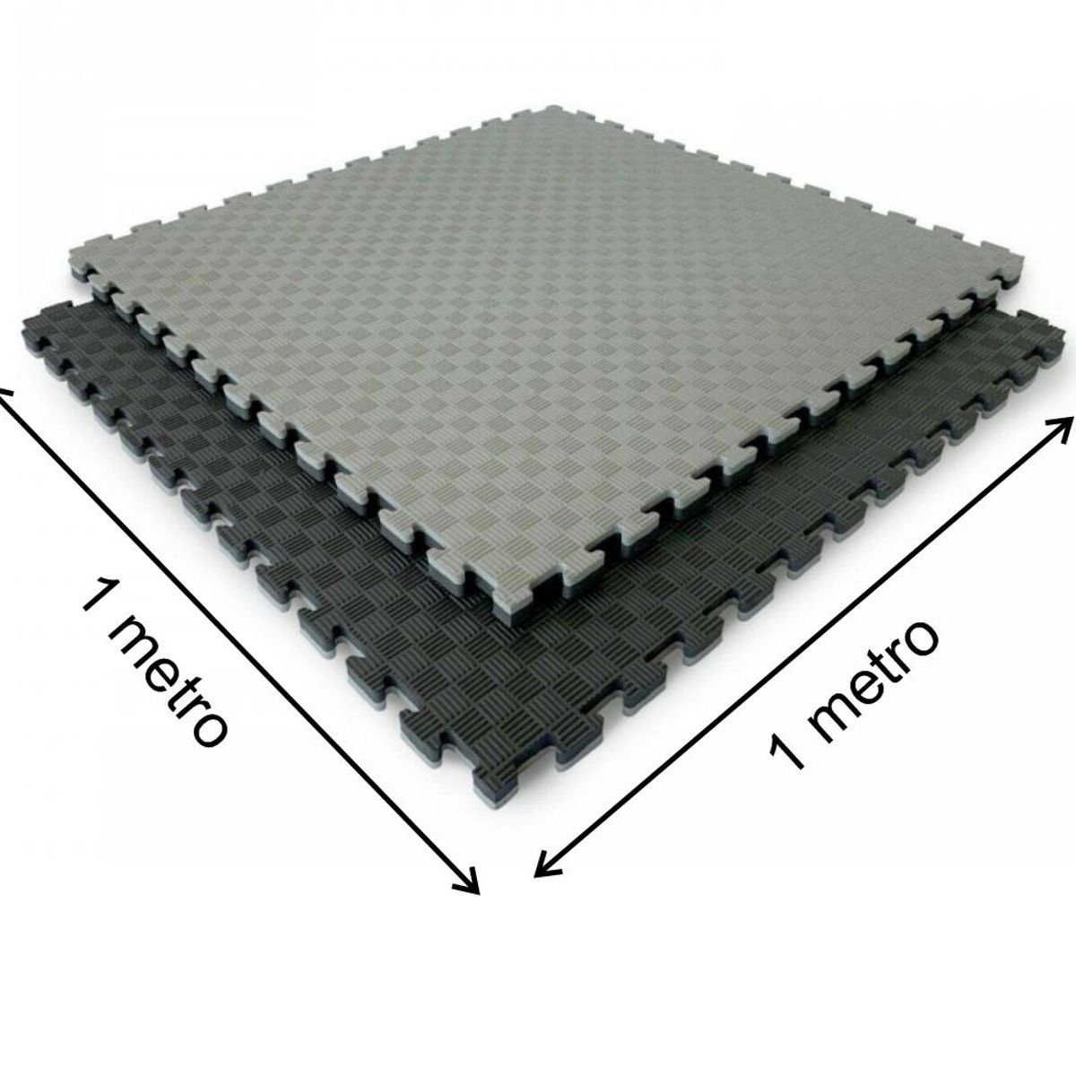 Piso Tatami Gym Armable Unidad 1M2 Gris Negro, marca GENERICO - Foto 2