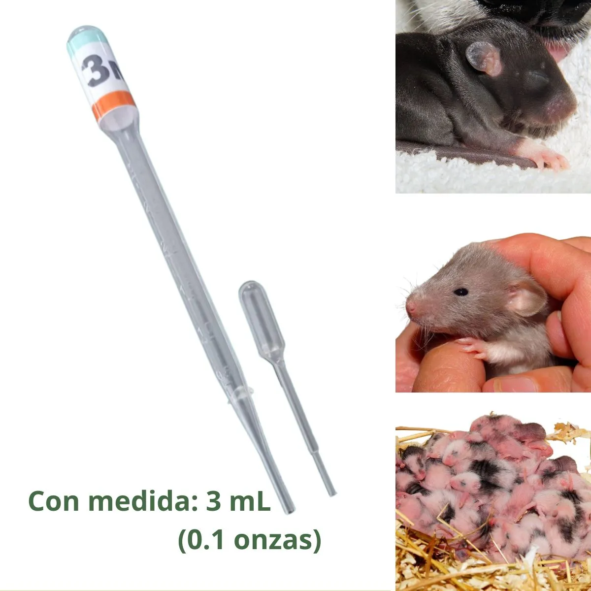GENERICO - BIBERON DOSIFICADOR PARA MASCOTAS-PERRO GATO-PACK 3mL1mL