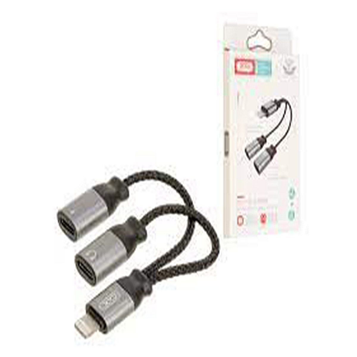 XO SIMPLE IS BEAUTY - Cable Adaptador De Audio Y Carga De Lightning Dual XO NB-R160A