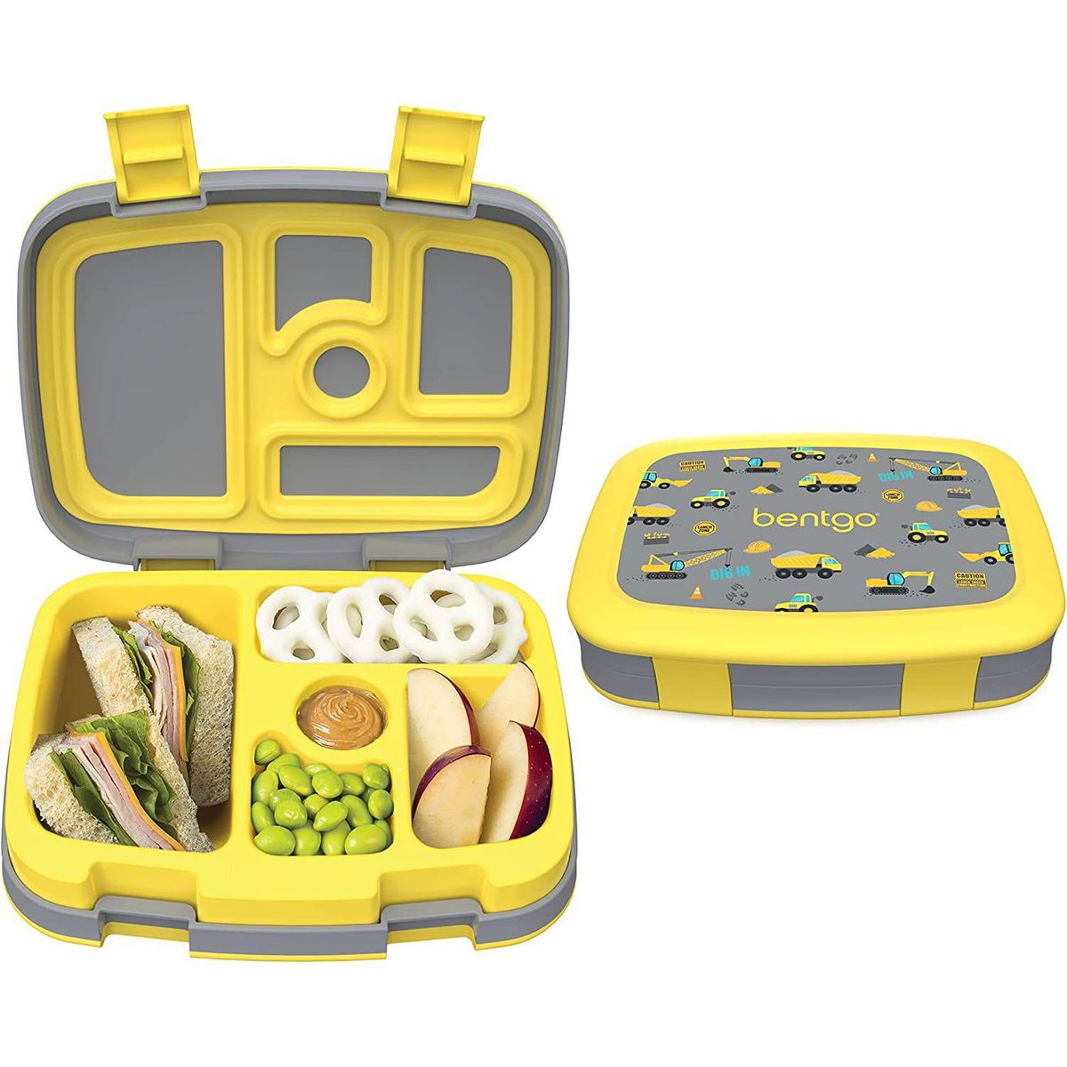 GENERICO - Lonchera para Niños construccion - 5 Compartimientos-sin derrames