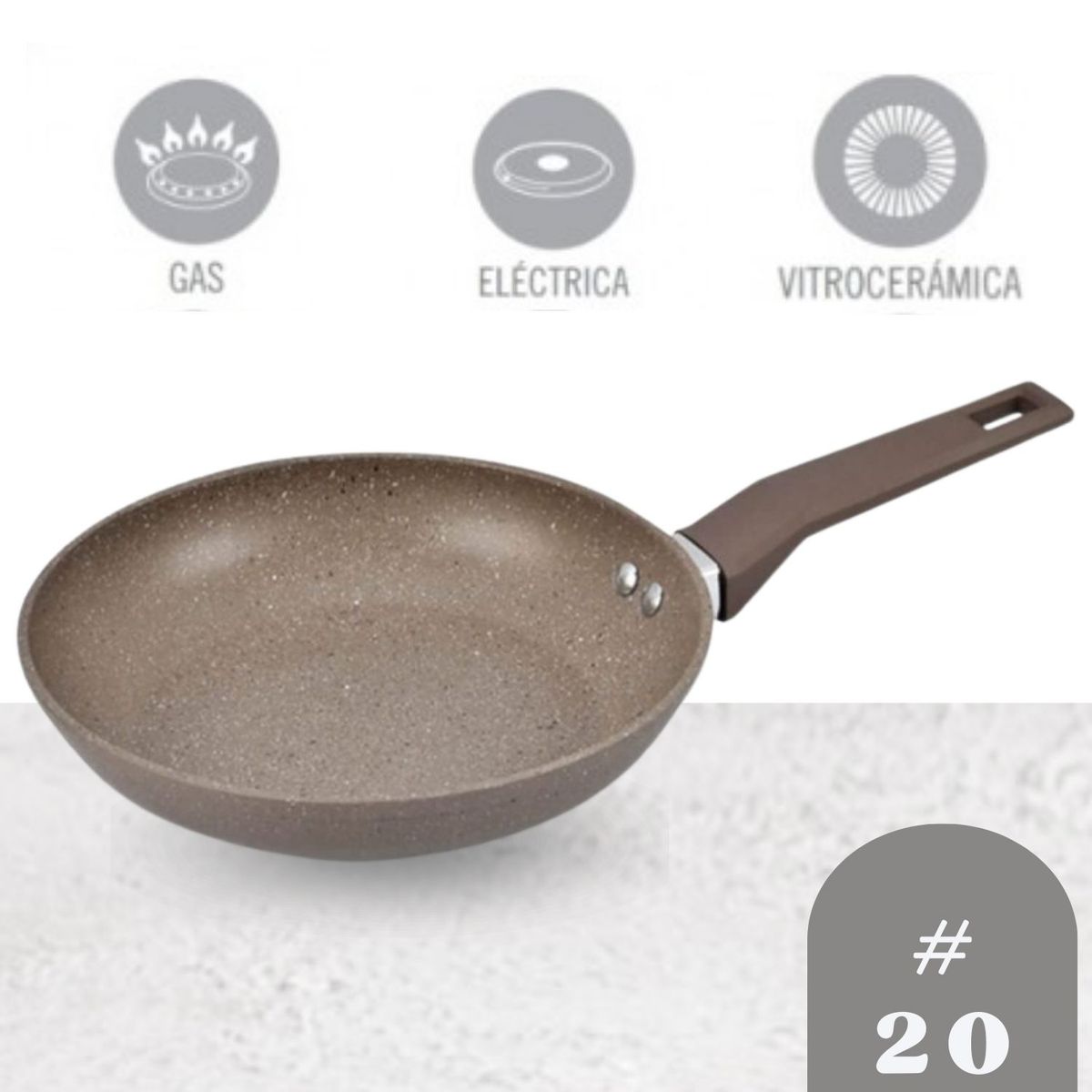 RECORD - Sarten induccion # 20 Color mármol