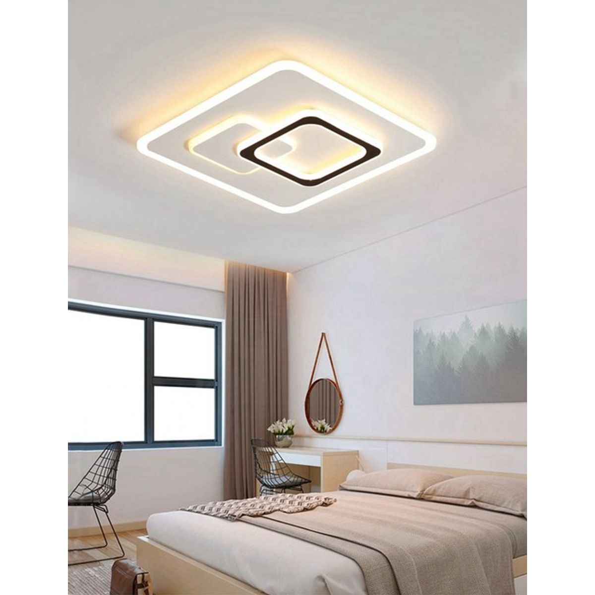 GENERICO - Lampara de techo LED incluye control remoto