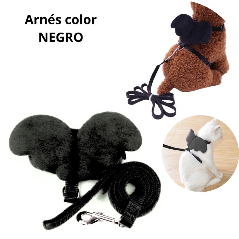 GENERICO - ARNES CON ALAS Y CORREA TALLA S - NEGRO