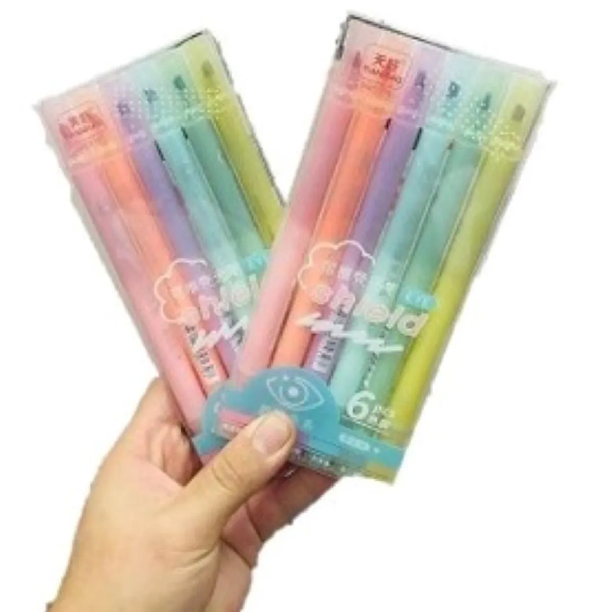 GENERICO - SET X6 RESALTADORES BORRABLES