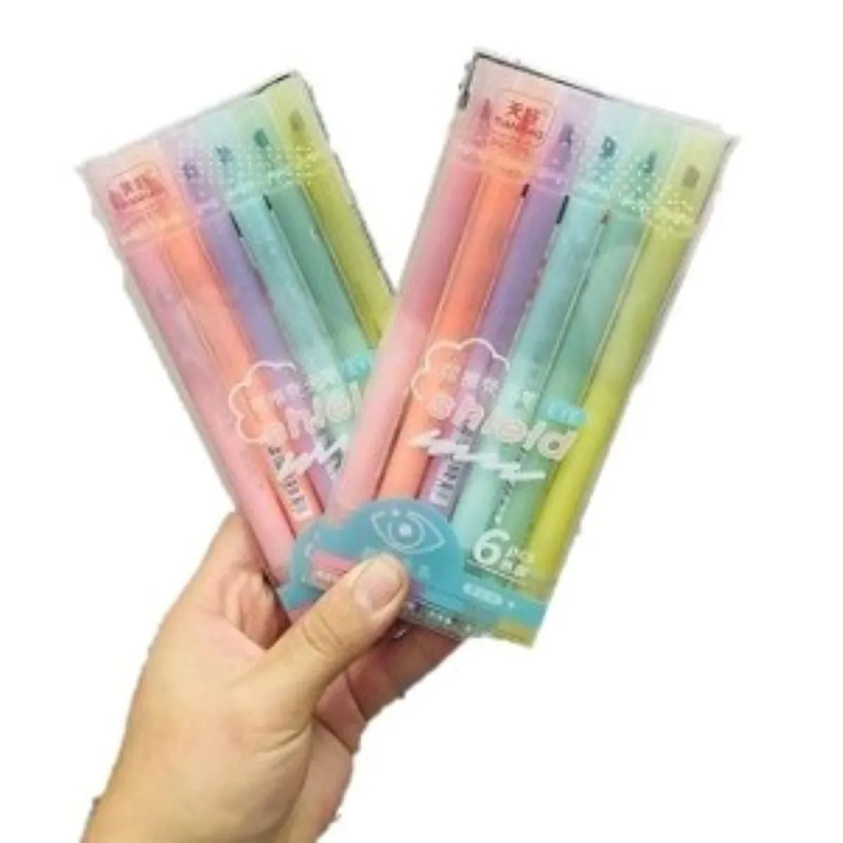 GENERICO - SET X6 RESALTADORES BORRABLES