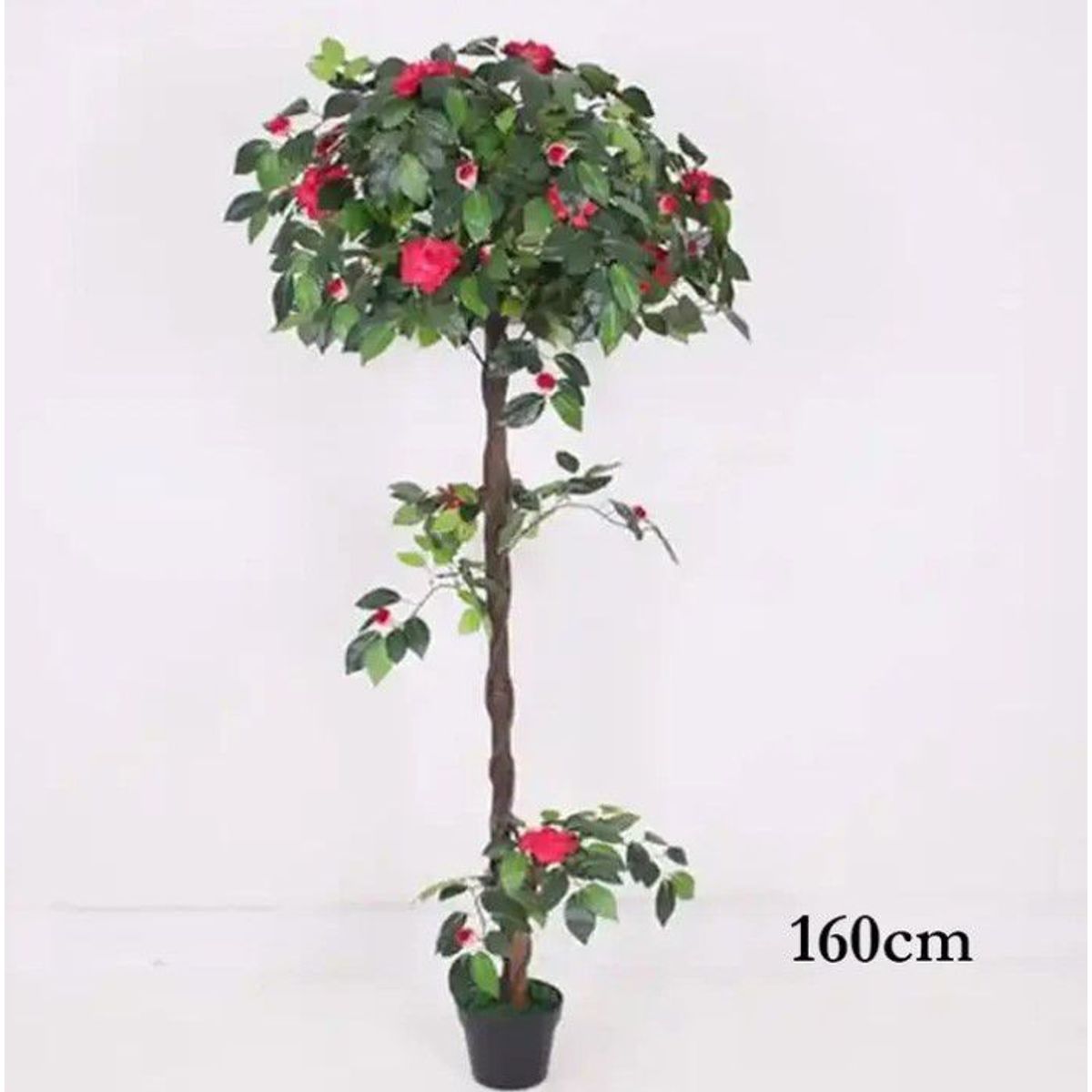 GENERICO - Planta artificial con flores rojas 1.60 m.