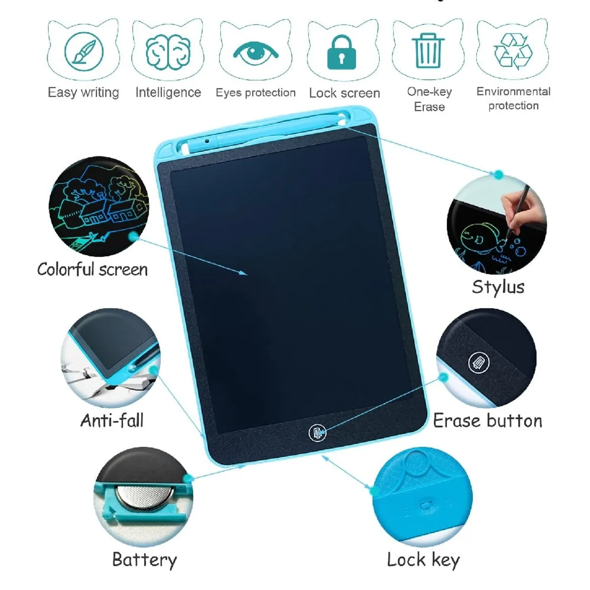 GENERICO - Tablet de Escritura y Dibujo Electrónico de 10 + Lapiz