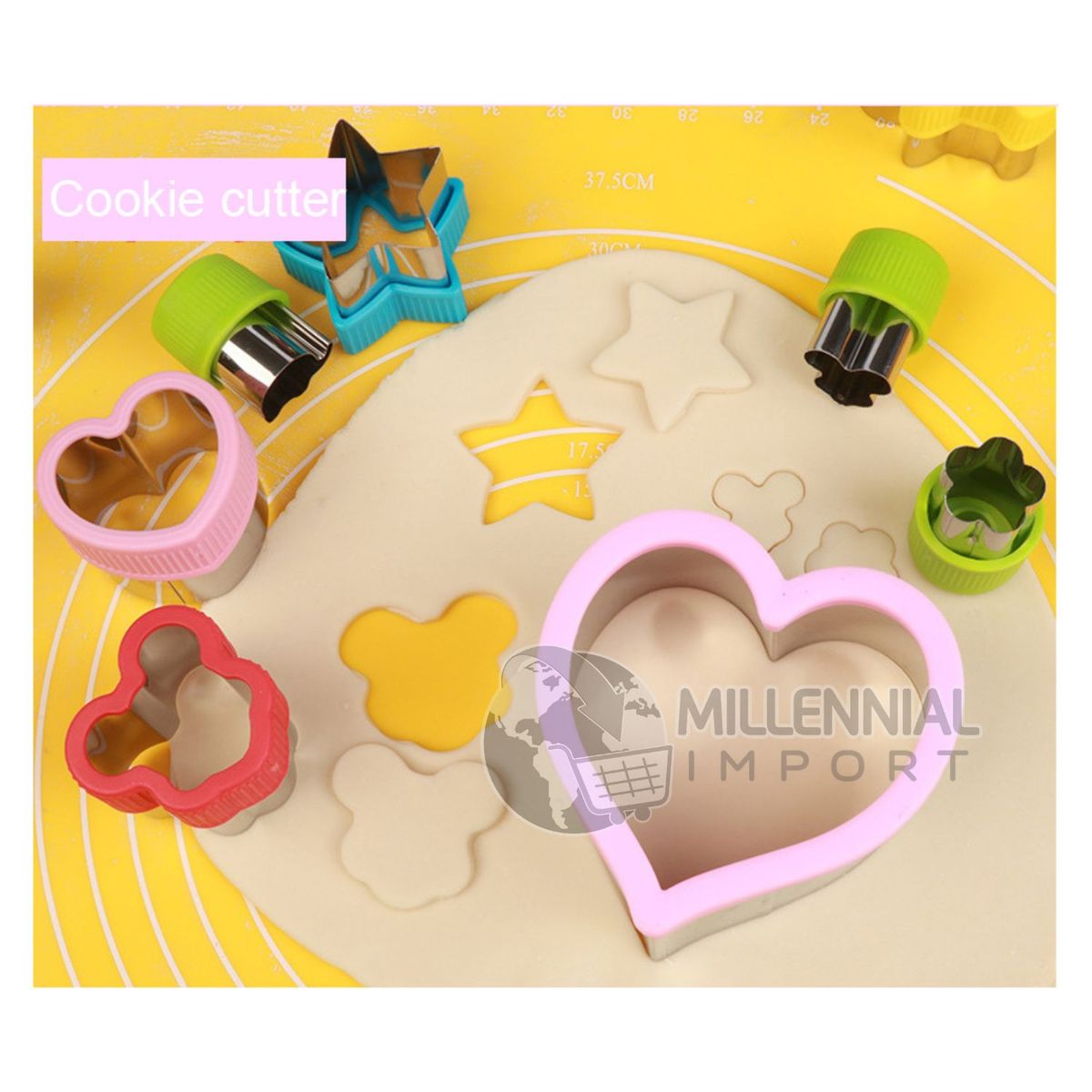 GENERICO - Set de Moldes Cortadores y Mini Tenedores para Loncheras 36 piezas