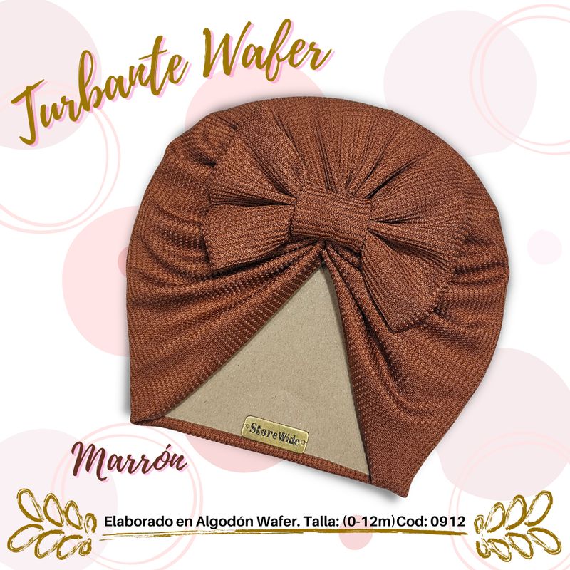 GENERICO - Turbante de bebe en algodon Waffer
