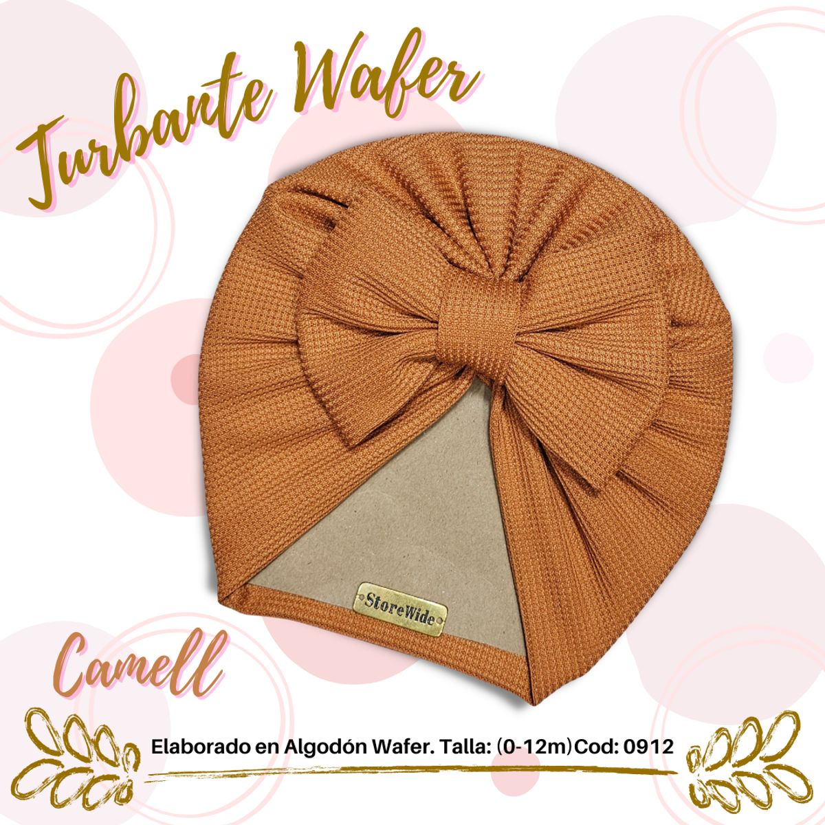 GENERICO - Turbante de bebe en algodon Waffer