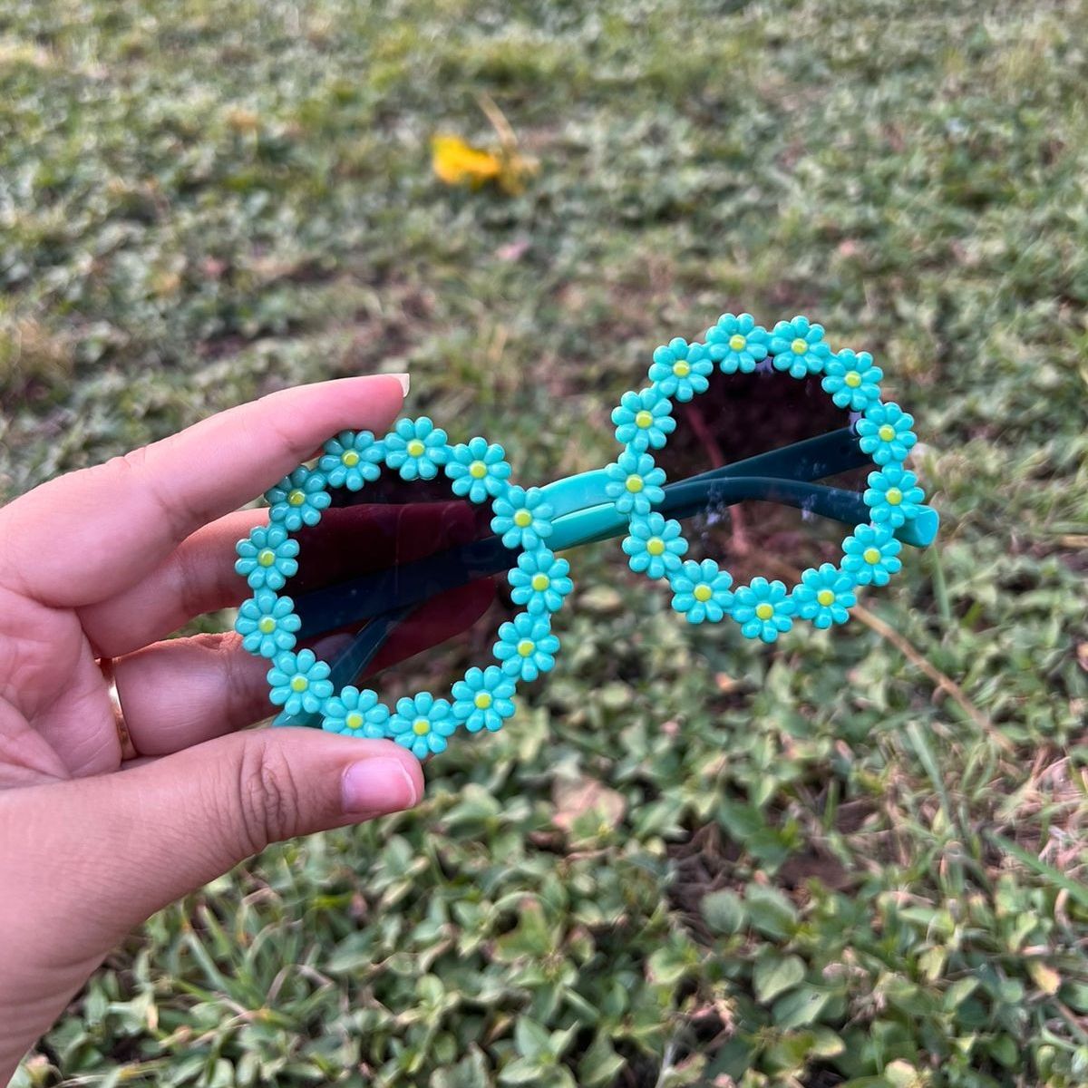 GENERICO - Lentes de sol niña con diseño de flores y protección UV400