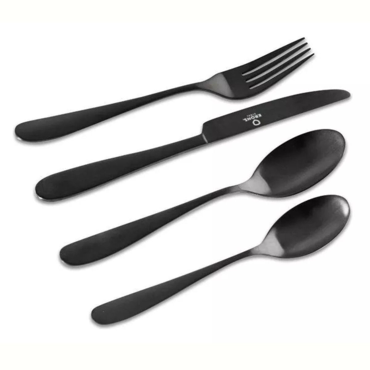 KRONS - Set de Cubiertos X24 Pz Black Krons