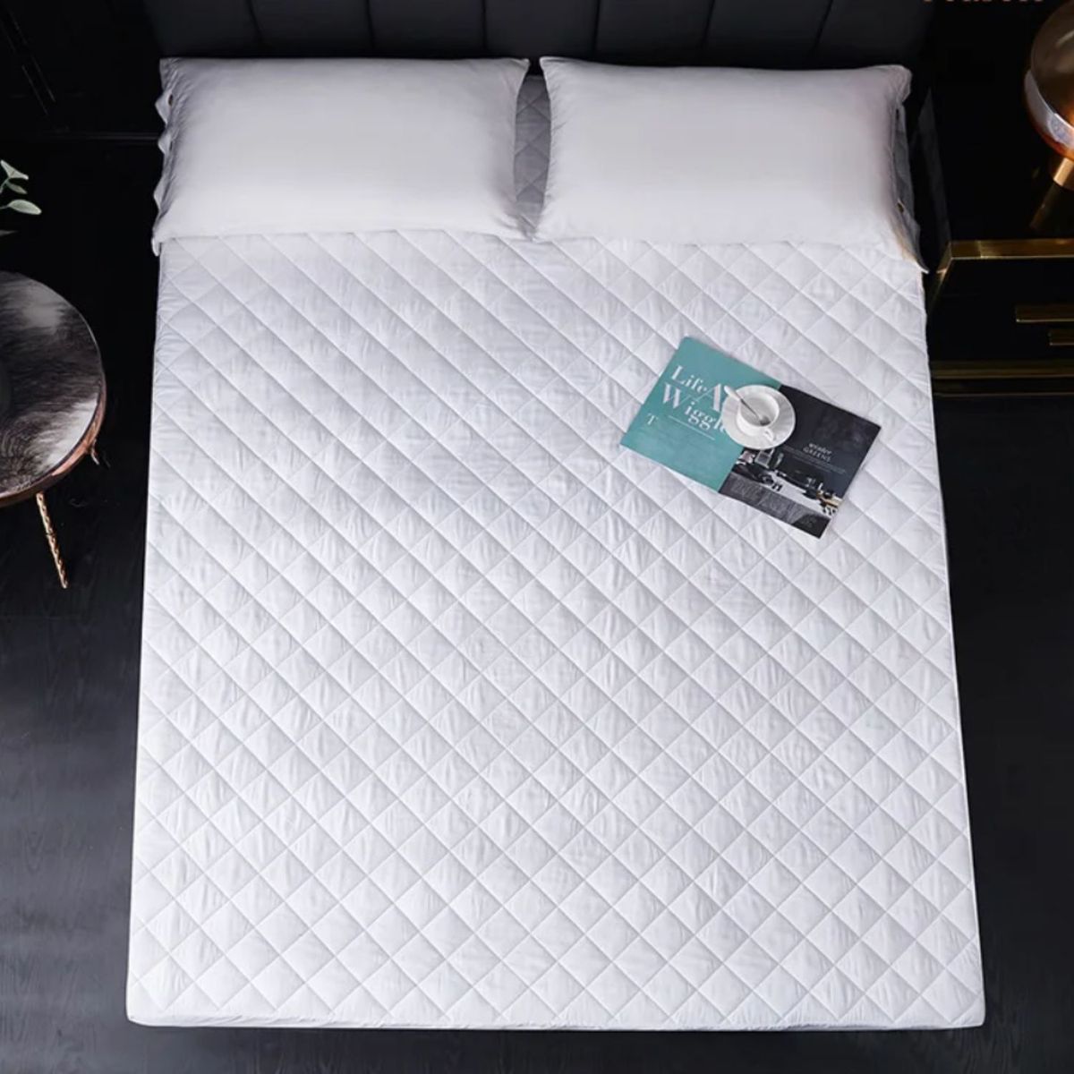 GENERICO - Protector de colchón impermeable 1.5 Plazas Blanco