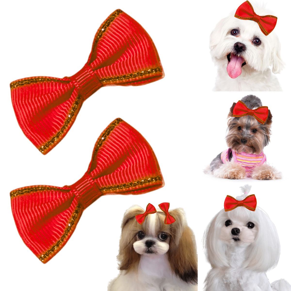 GENERICO - MOÑO PARA MASCOTAS ROJO