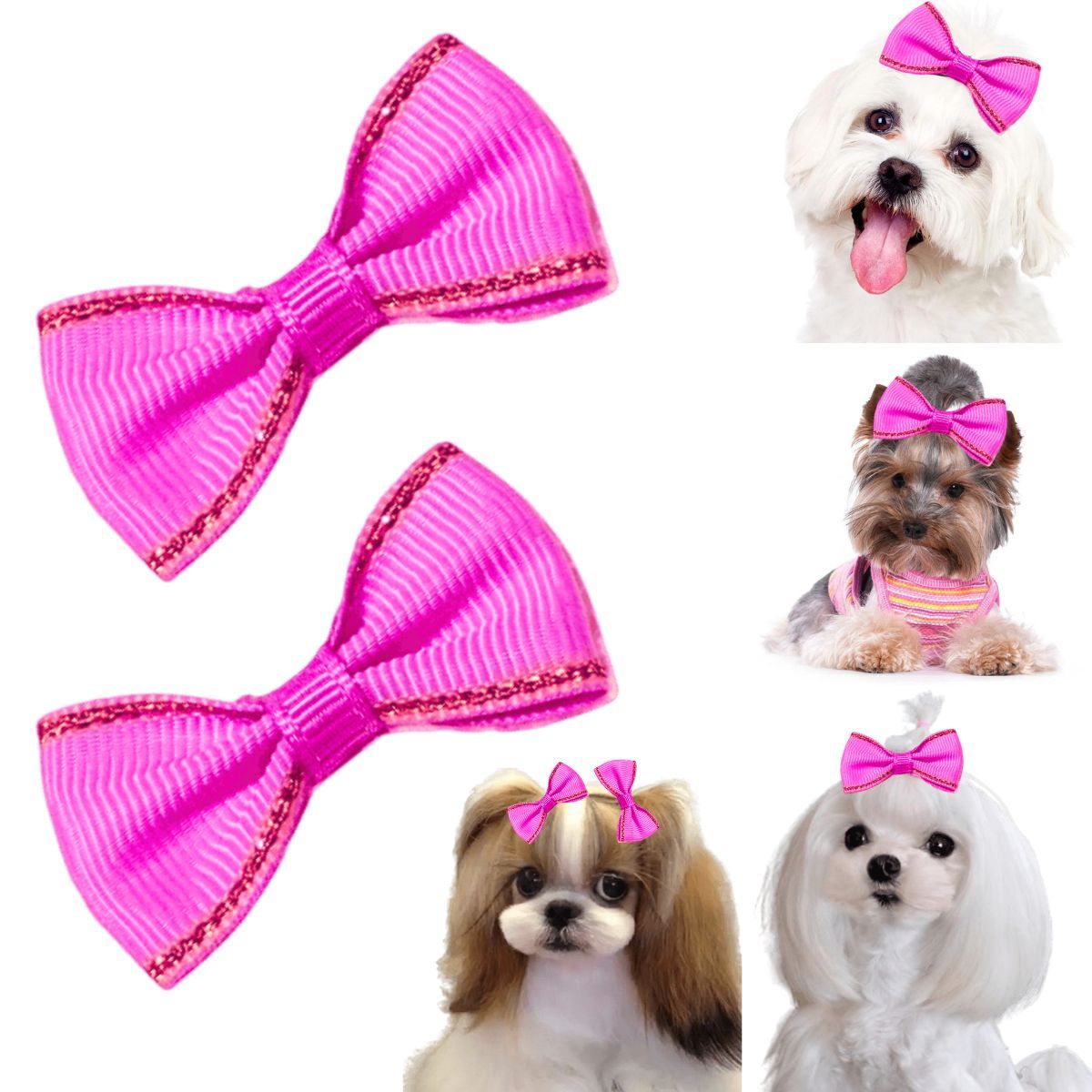 GENERICO - MOÑO PARA MASCOTAS CHICLE