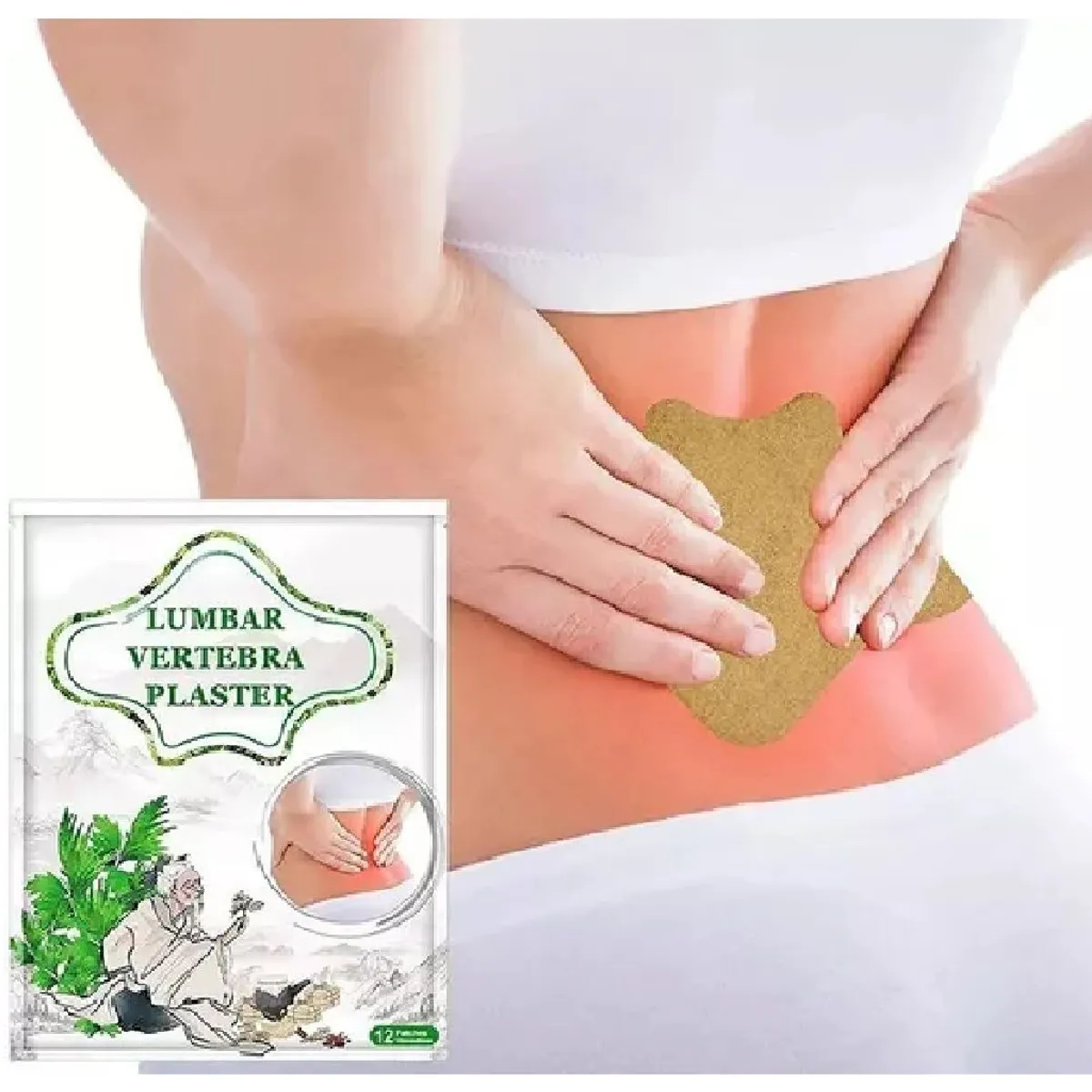 GENERICO - Pack de 10 Parches para Alivio del Dolor Lumbar