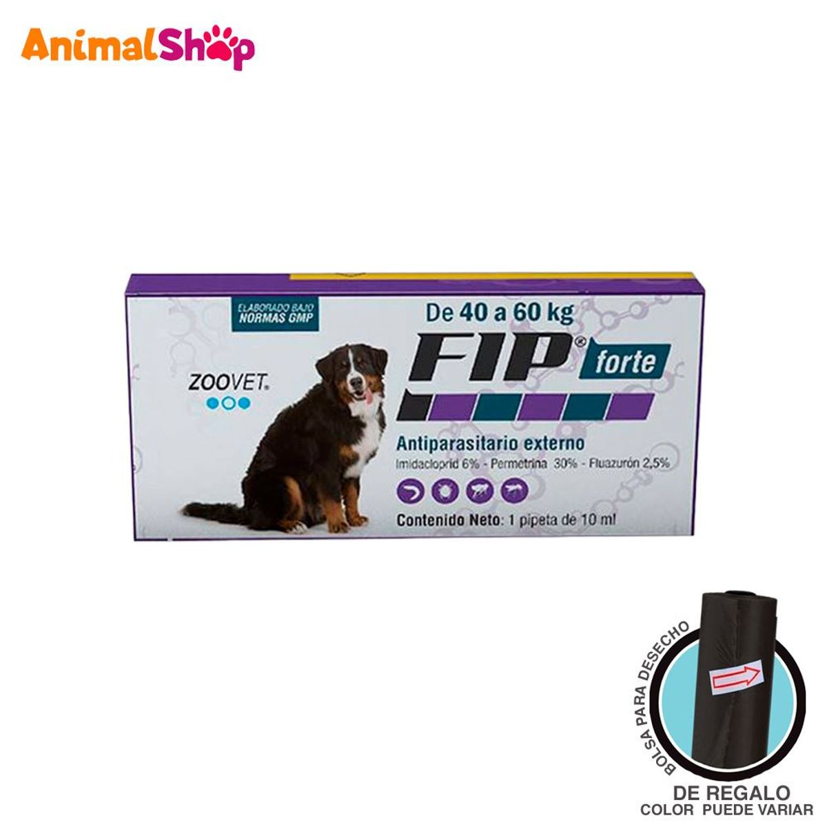 GENERICO - Antipulgas Pipeta F.I.P Forte Para Perros De 40 A 60Kg