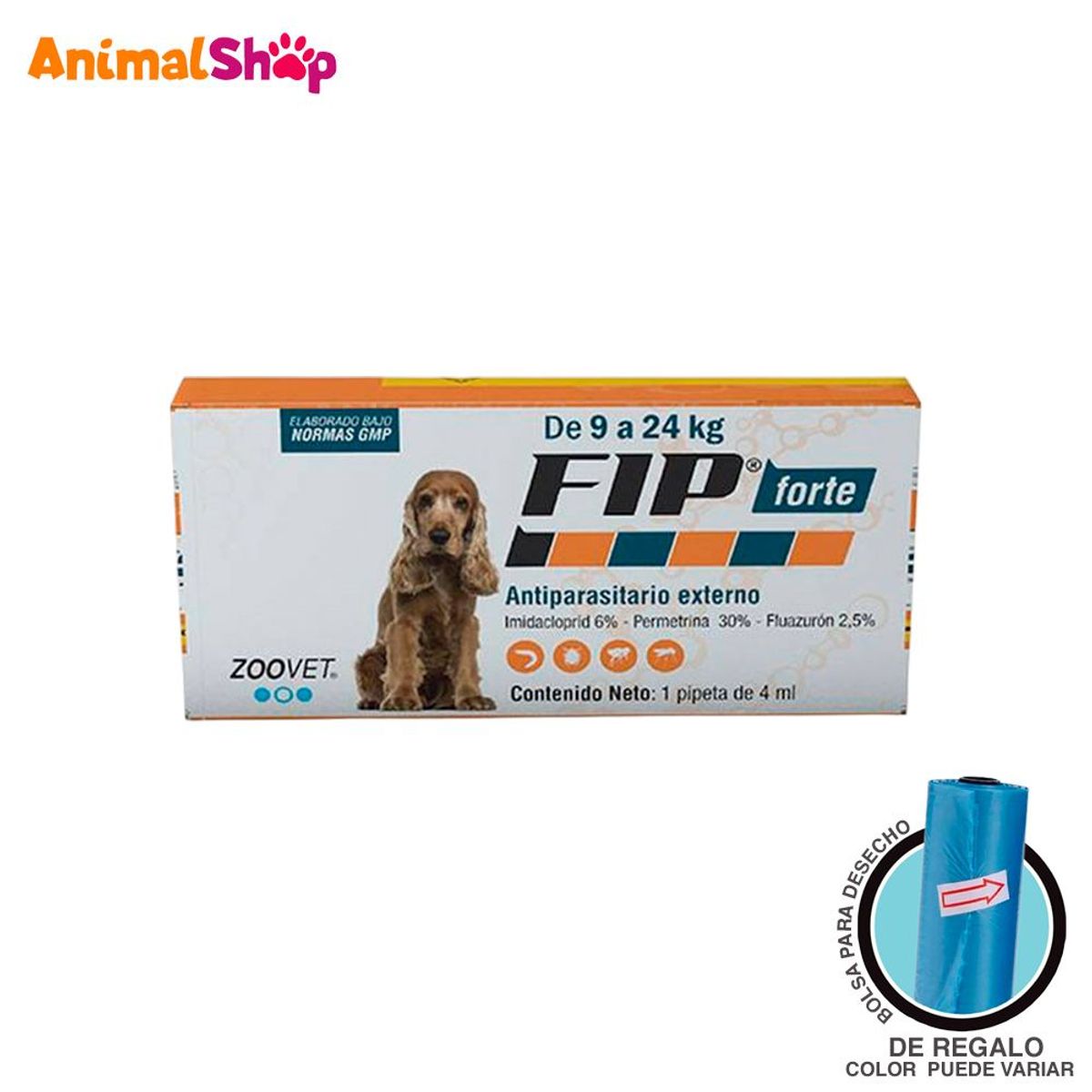 GENERICO - Antipulgas Pipeta F.I.P Forte Para Perros De 9 A 24Kg