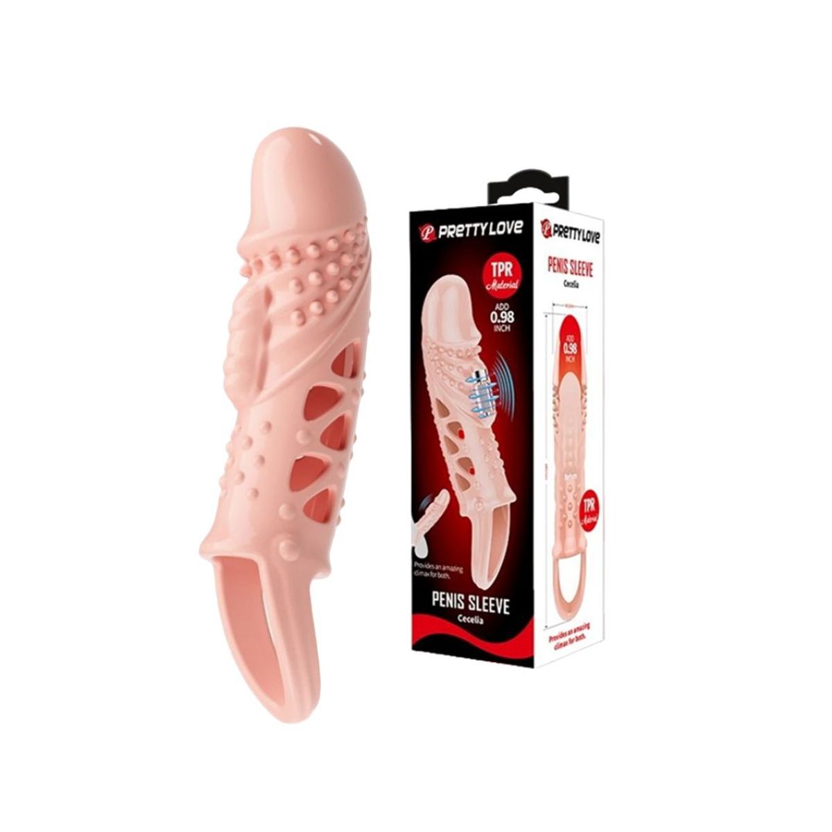 PRETTY LOVE - FUNDA PRETTY LOVE CECELIA MEJORA LA ERECCIÓN Y LAZO DE BOLA