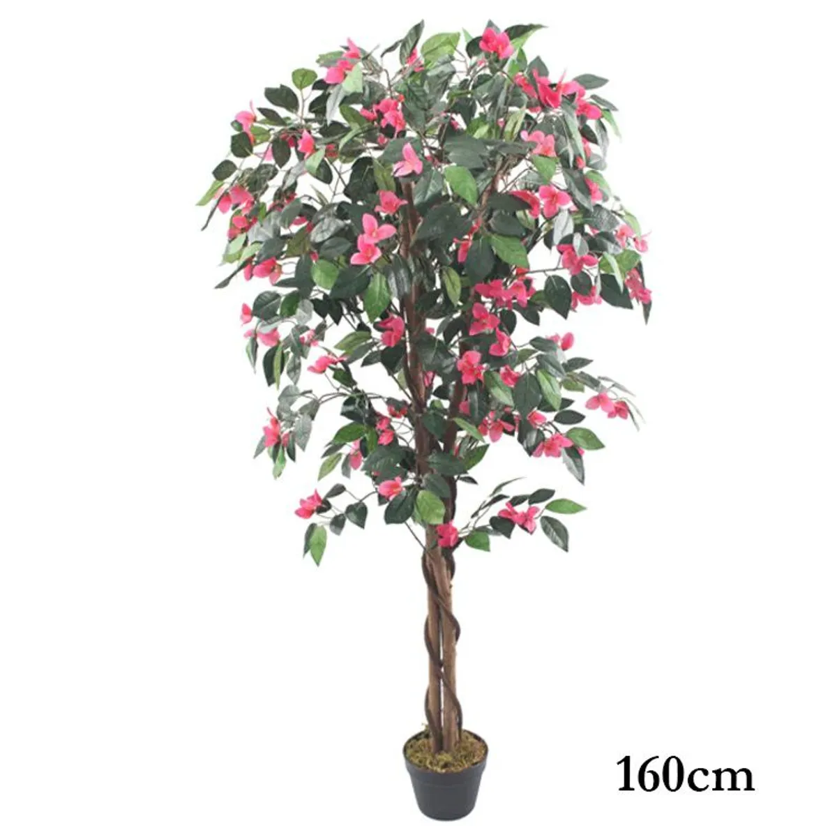 GENERICO - Planta artificial con flores rojas 1.60 m.