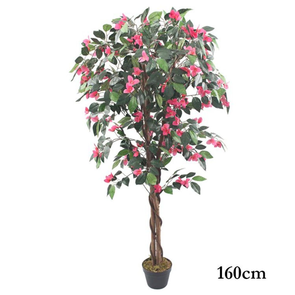 GENERICO - Planta artificial con flores rojas 1.60 m.