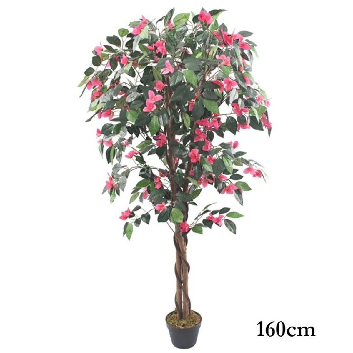 GENERICO - Planta artificial con flores rojas 1.60 m.