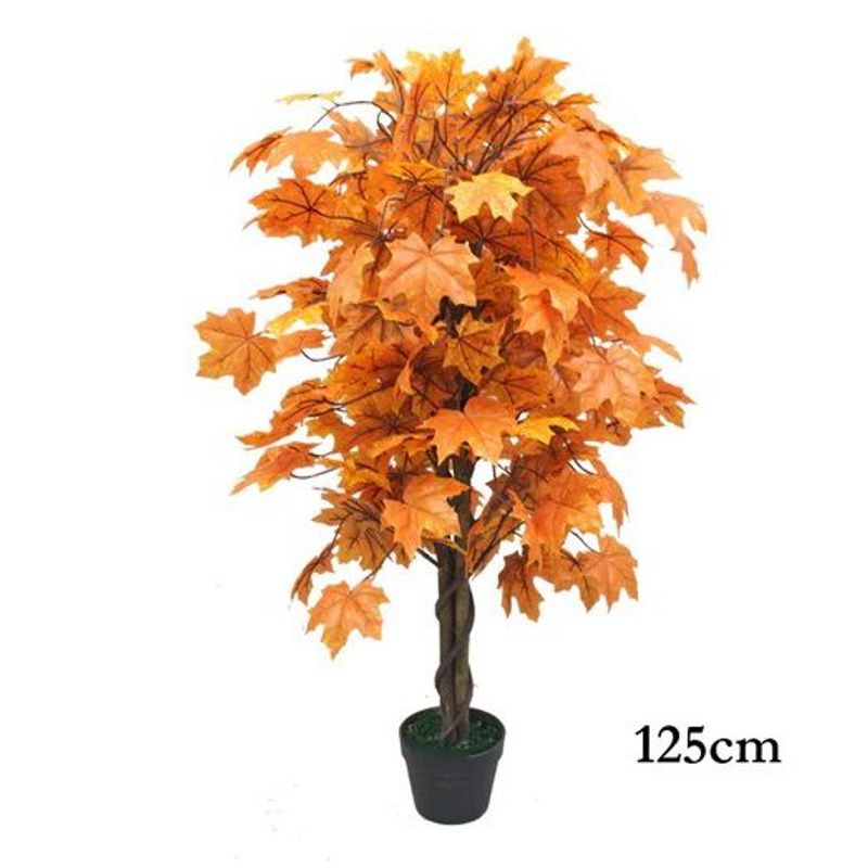 GENERICO - Planta artificial color naranja 1.25 m.
