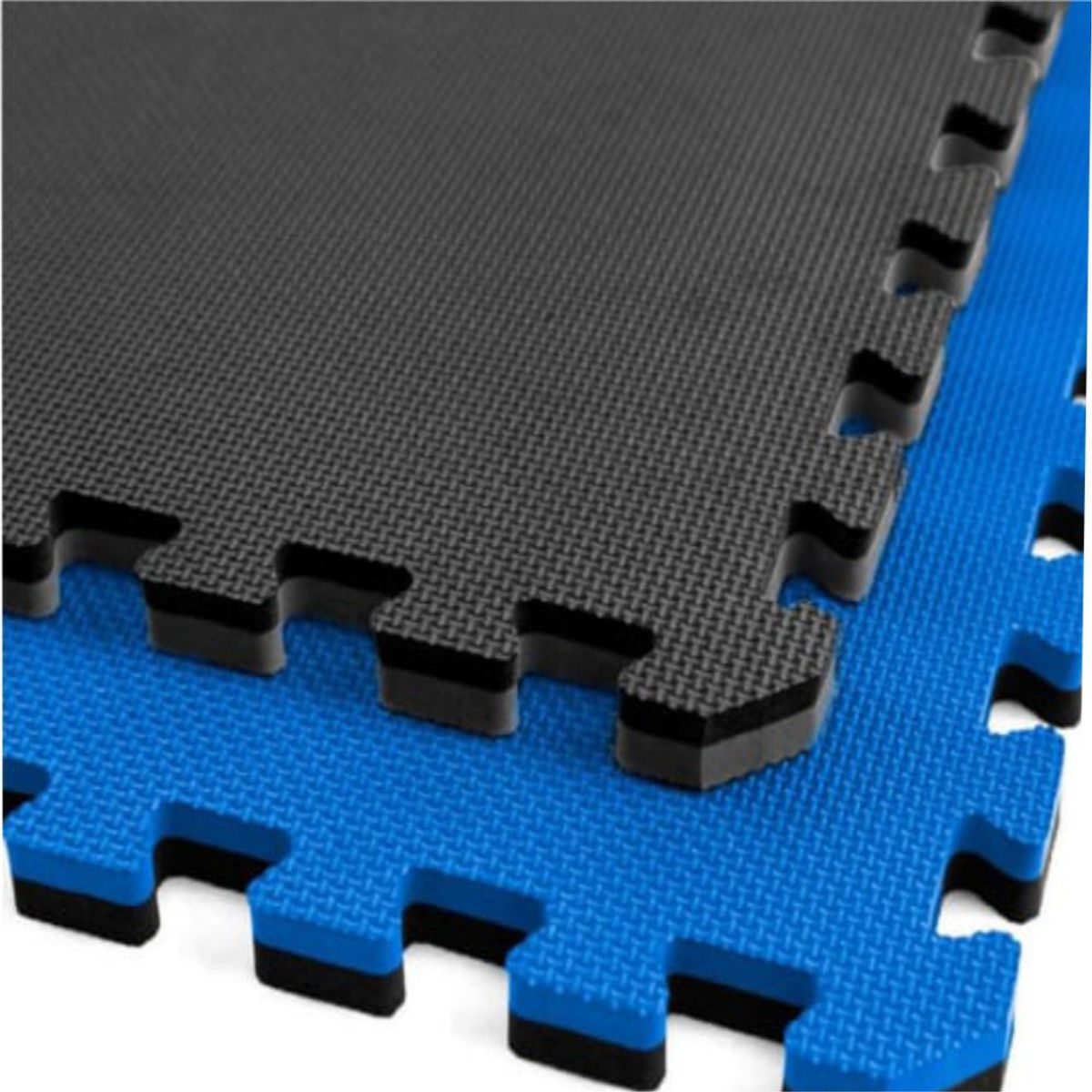 GENERICO - Piso Tatame Gym Armable 1M2 Negro  Azul