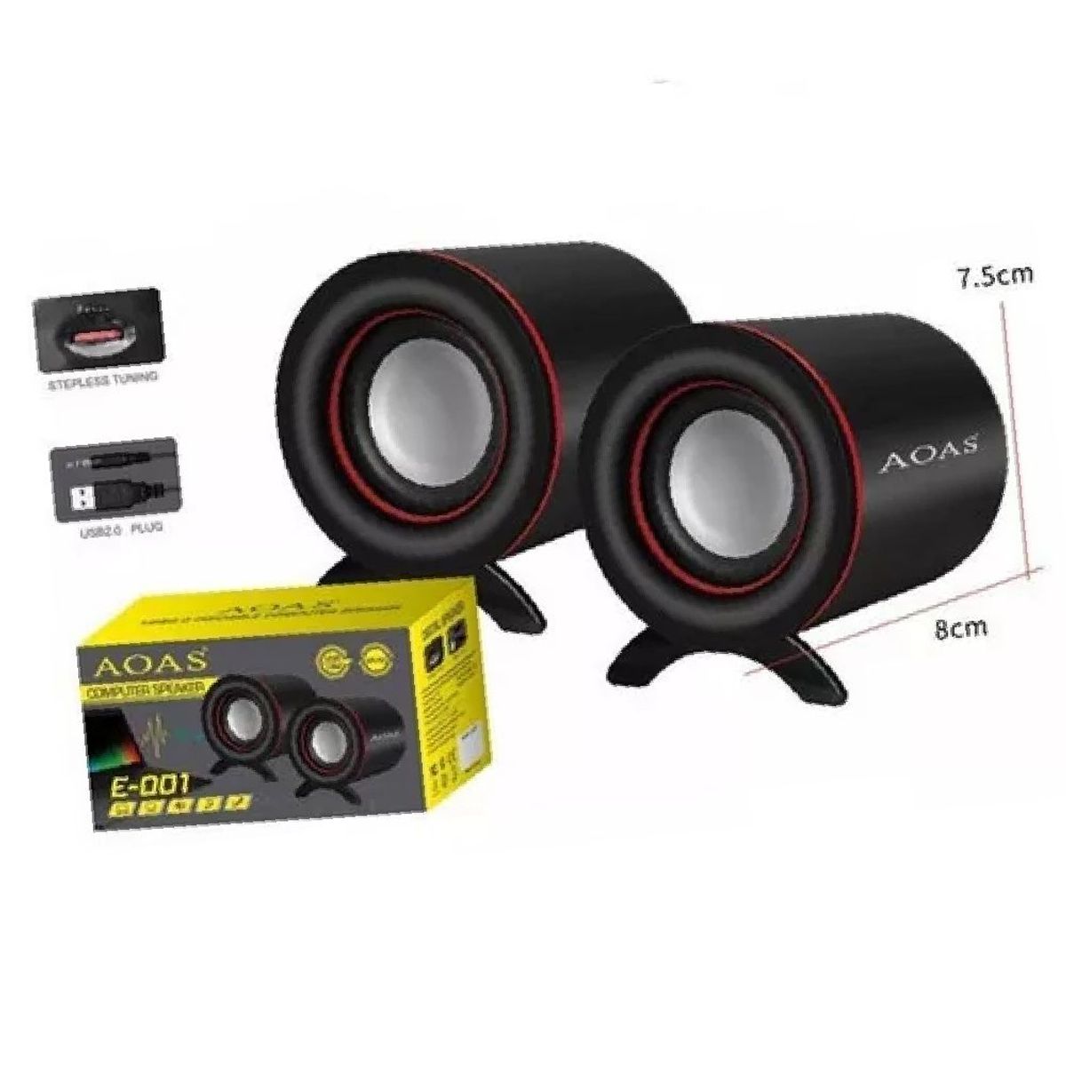 AOAS - Parlante para Pc Laptop AOAS Negro