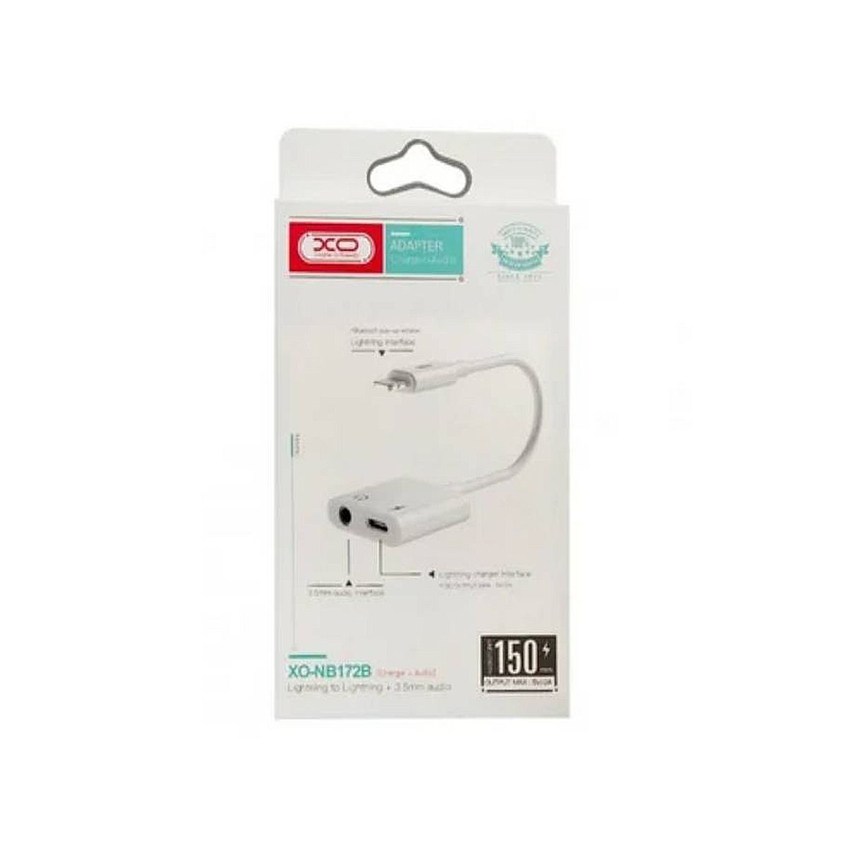 XO SIMPLE IS BEAUTY - Adaptador Cable Lightning A Lightning  Jack 35mm XO-NBR172B