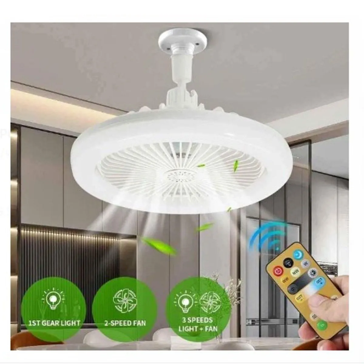 GENERICO - Foco Ventilador de techo 2 en 1 ahorrador con CONTROL