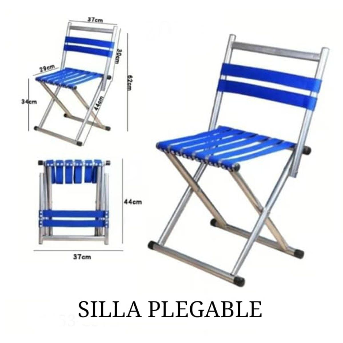 GENERICO - Silla taburete Plegable 2 en 1 portatil para playa piscina camping