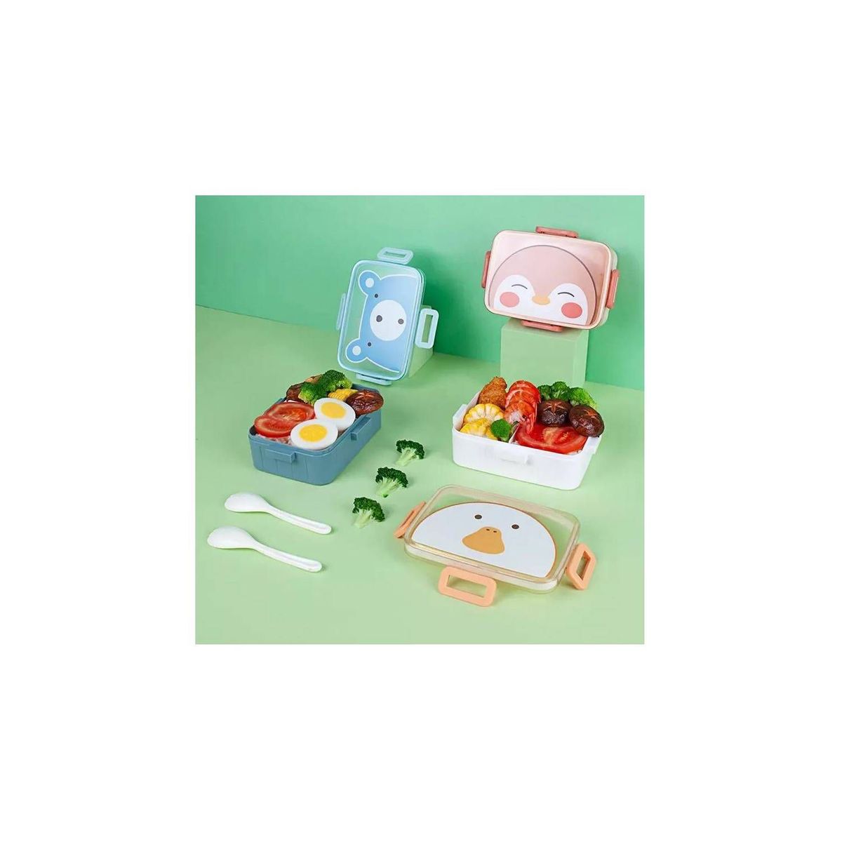 GENERICO - Taper pequeño con divisiones y cuchara