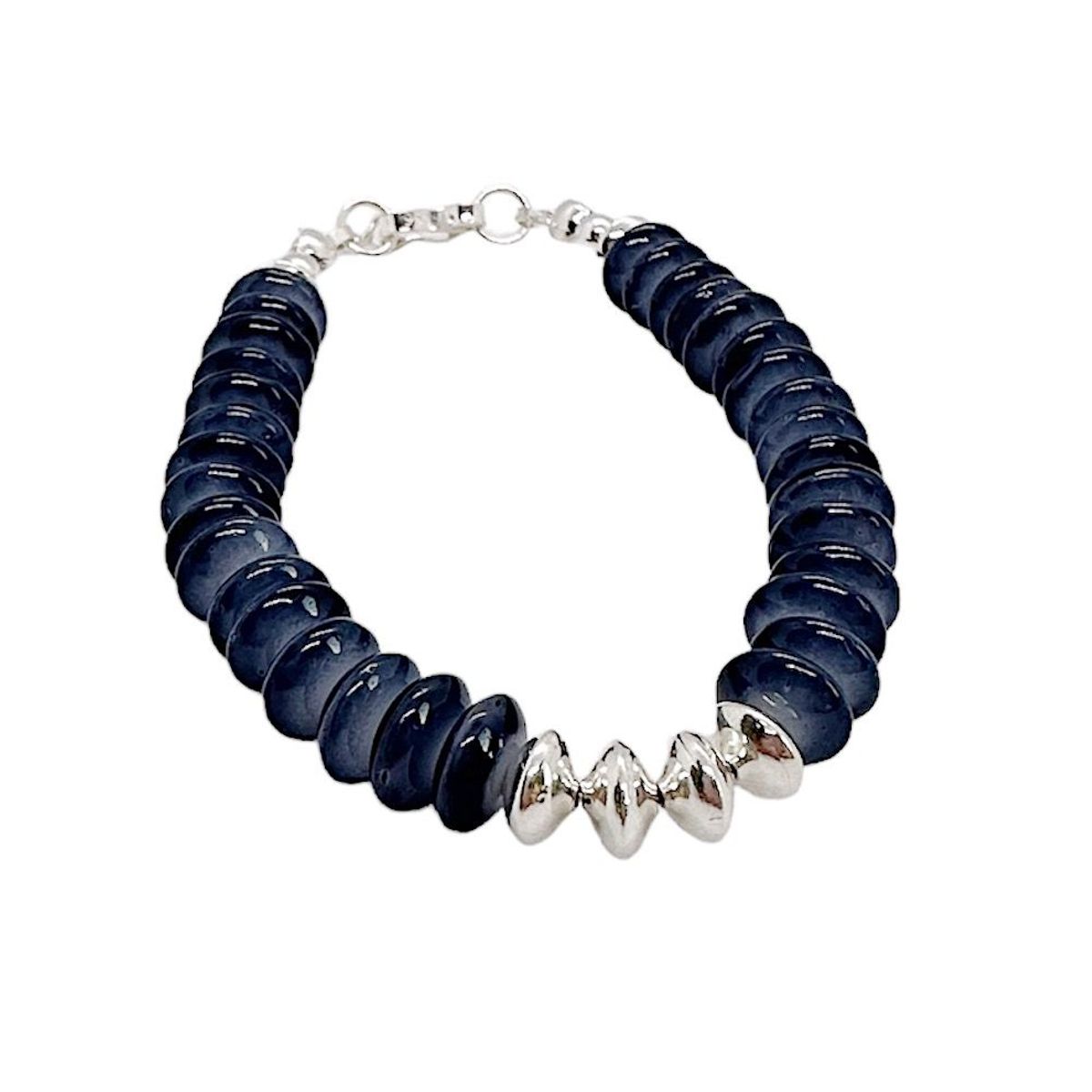 GENERICO - Pulsera Azul - Plata