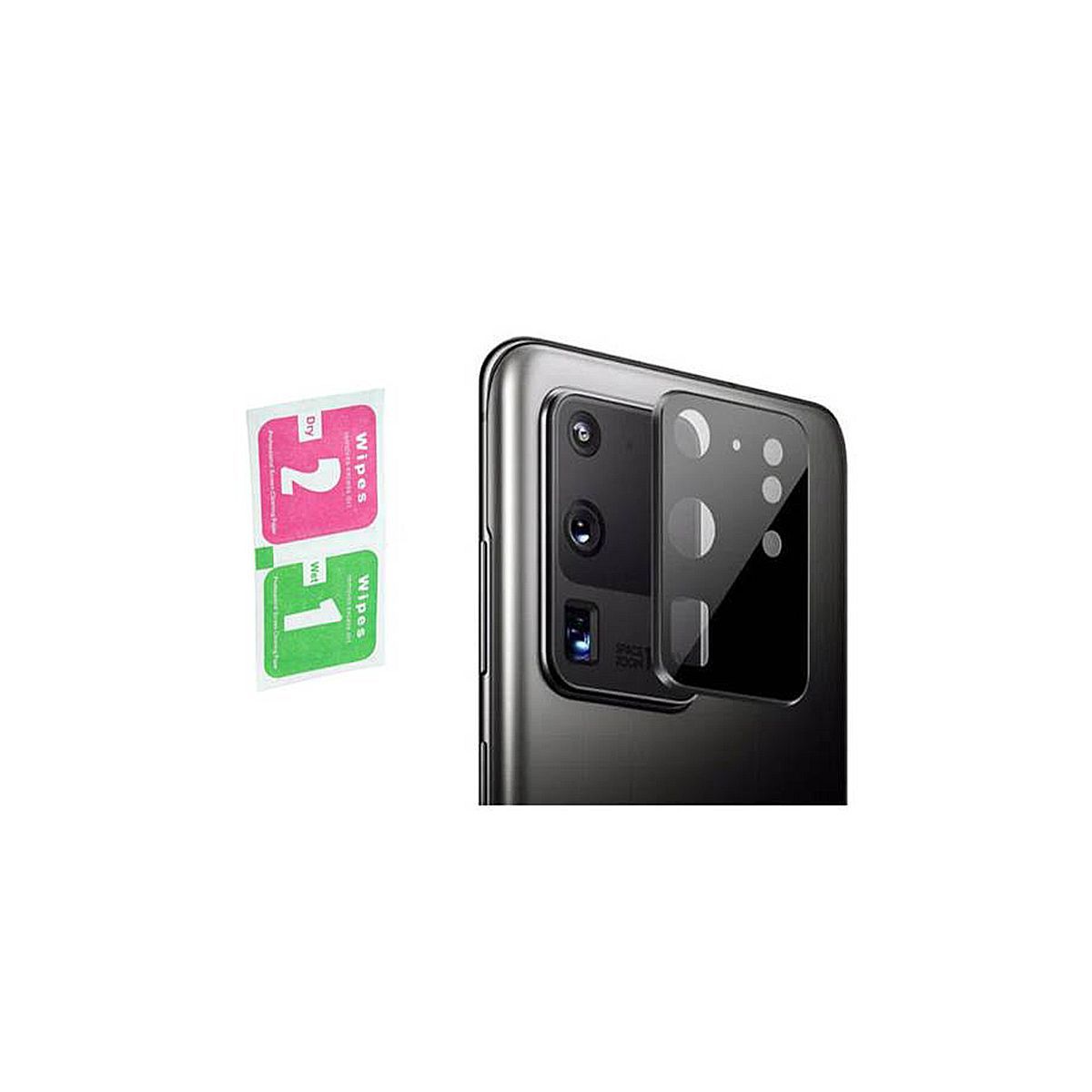GENERICO - Vidrio Templado Cámara Trasera Samsung S20 Ultra Premium Negro