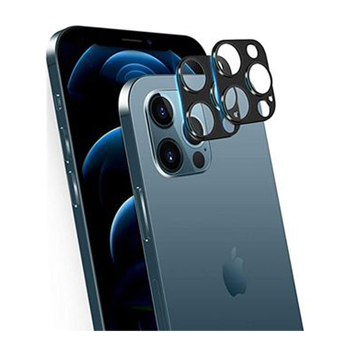 GENERICO - Vidrio Templado para Cámara Trasera Iphone 12 Pro Max Calidad Negro