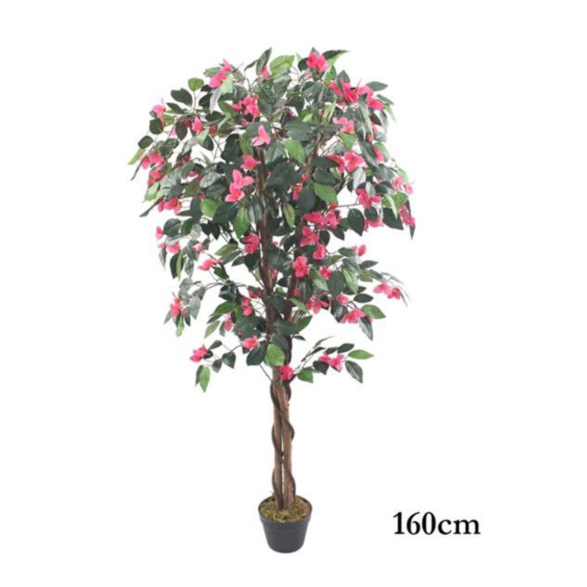 GENERICO - Planta artificial con flores rojas 1.60 m.