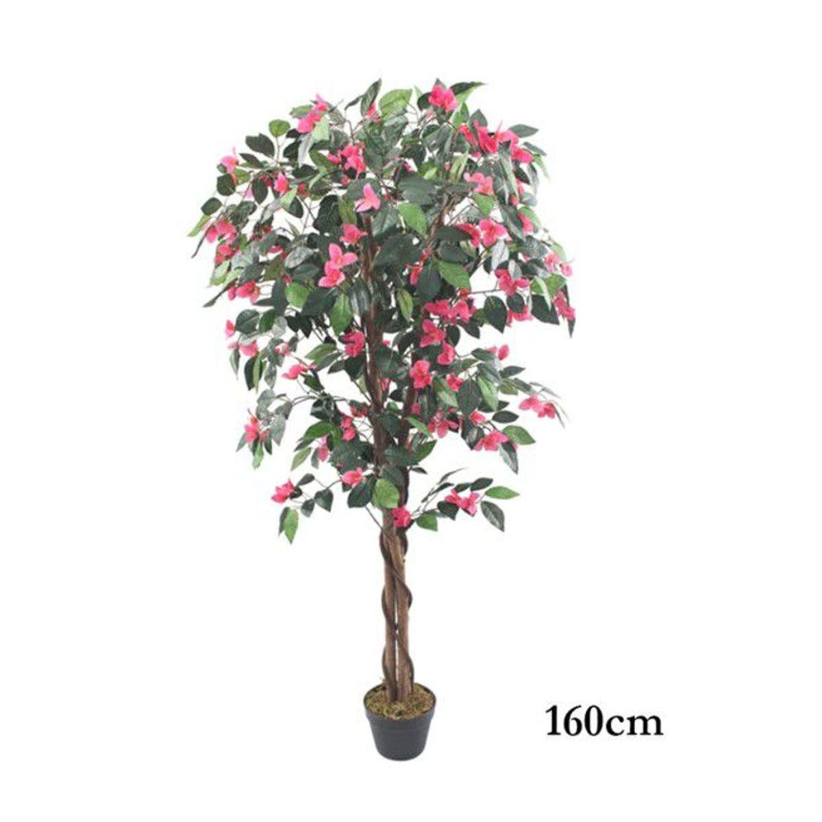 GENERICO - Planta artificial con flores rojas 1.60 m.