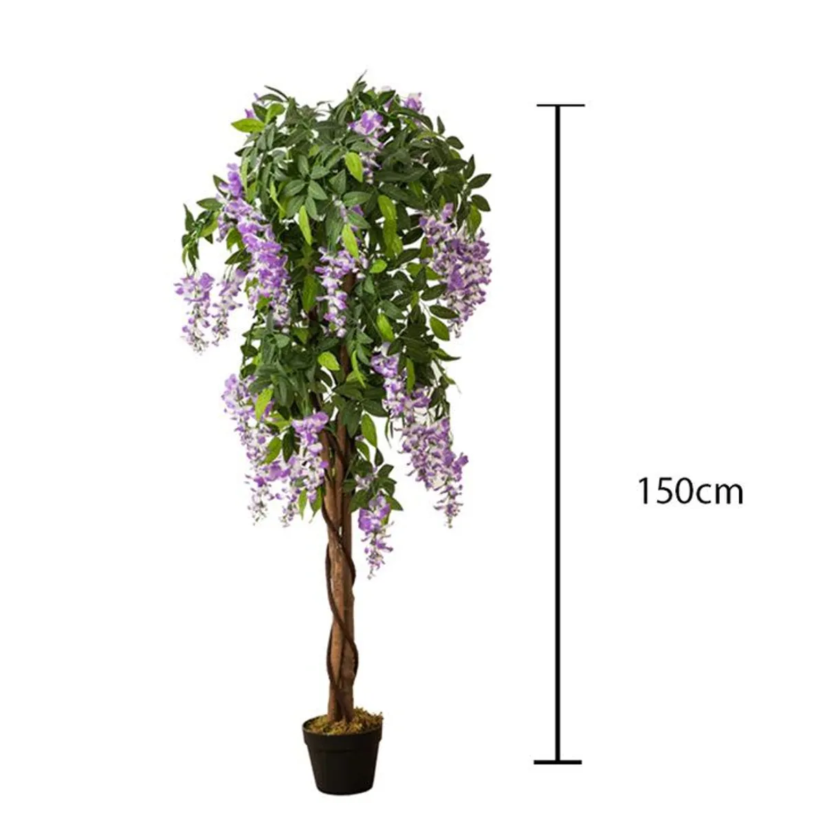 GENERICO - Planta artificial con flores moradas 1.50 m.