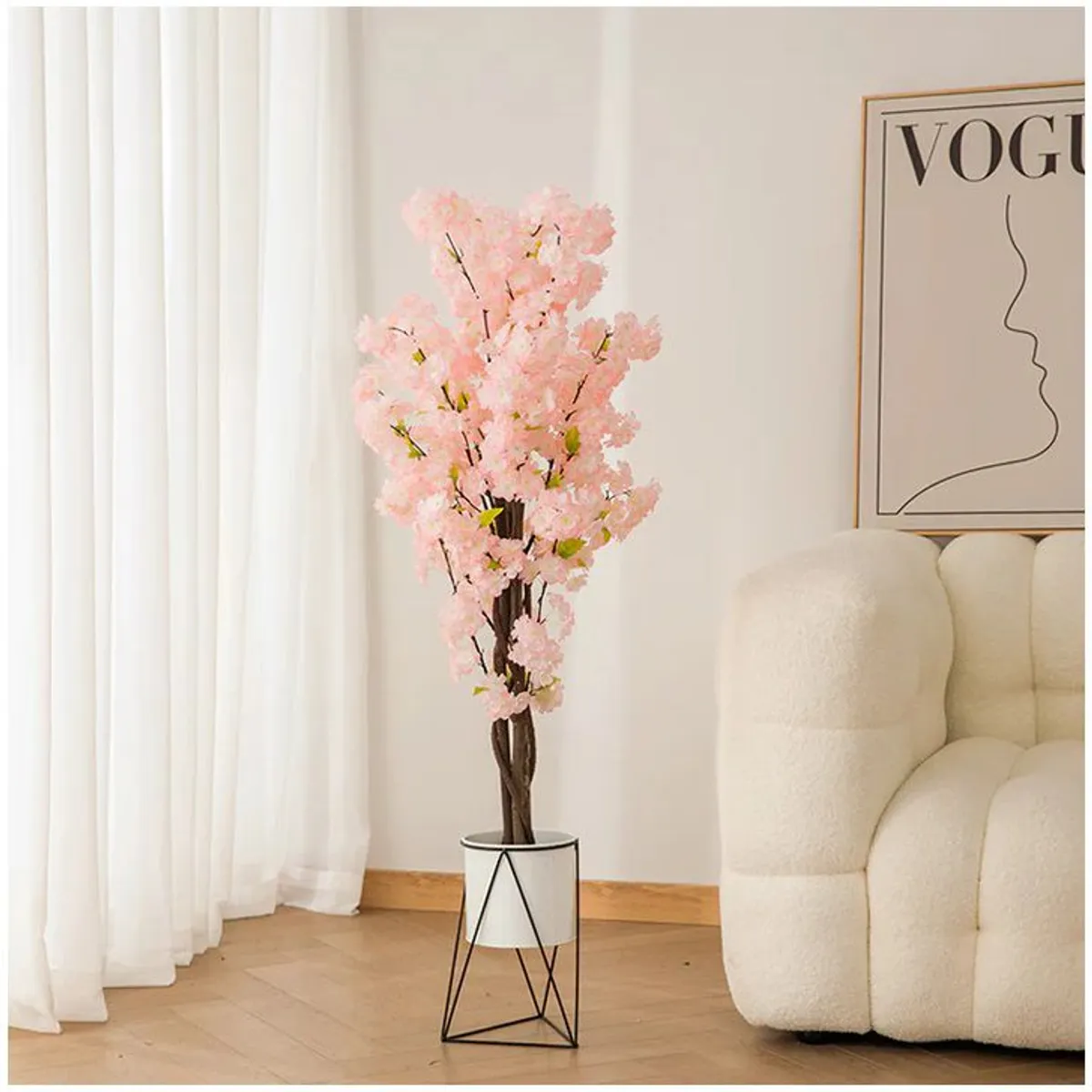 GENERICO - Planta artificial color rosa 1.50 m.