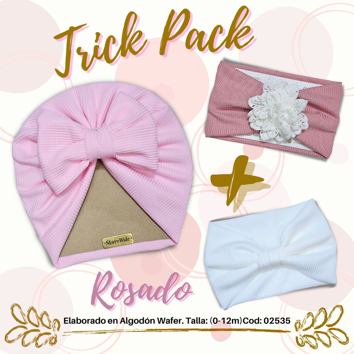 GENERICO - Vinchas de bebe mas turbantes Trick Pack