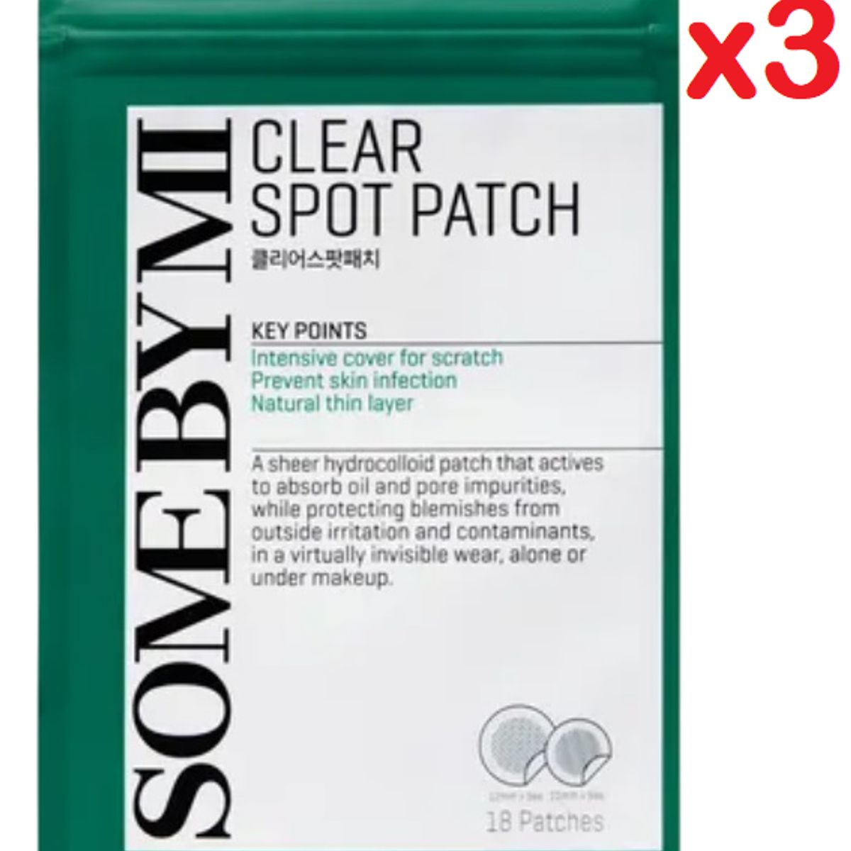 COSRX - 3 Sobres de 18 Parches de Hidrocoloide Some By Mi