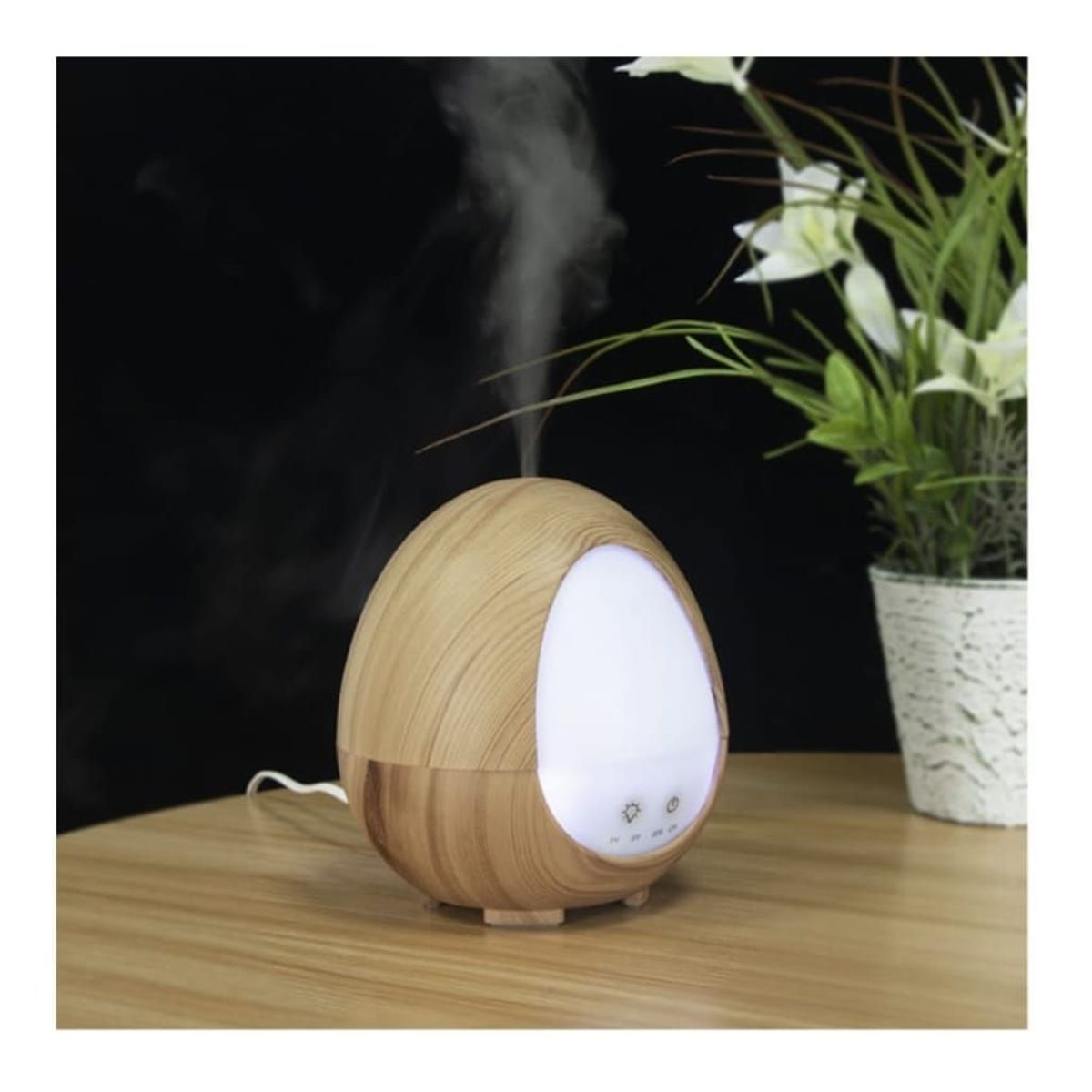 GENERICO - HUMIDIFICADOR DIFUSOR DE AROMA CON LUZ LED ULTRASÓNICO AROMATERAPIA