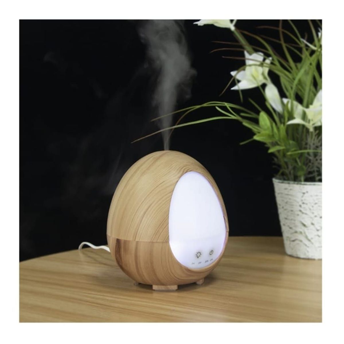 GENERICO - HUMIDIFICADOR DIFUSOR DE AROMA CON LUZ LED ULTRASÓNICO AROMATERAPIA
